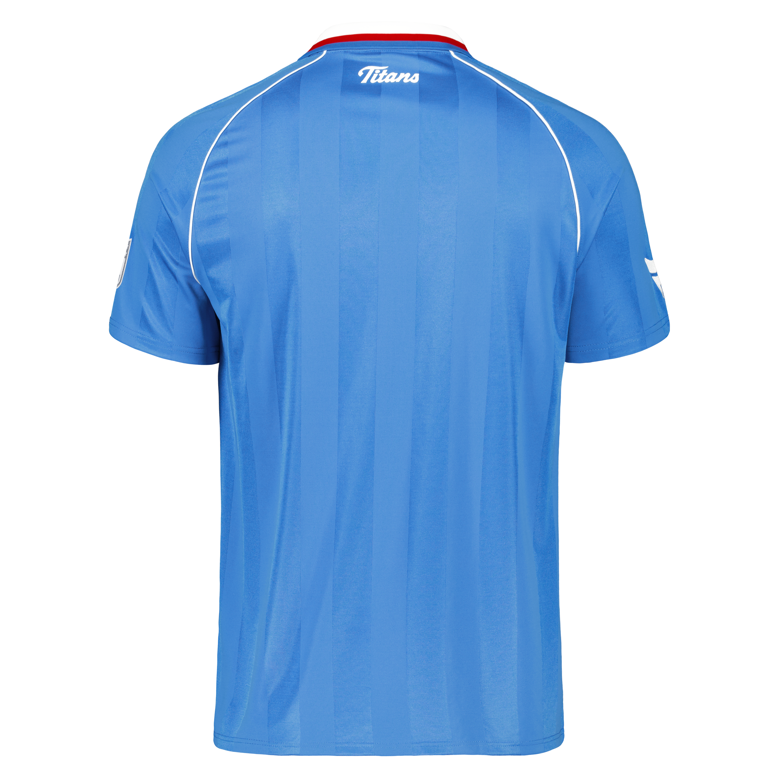 T-shirt de supporter des Tennessee Titans bleu clair à col en V, la marque Fanatics, pour homme.