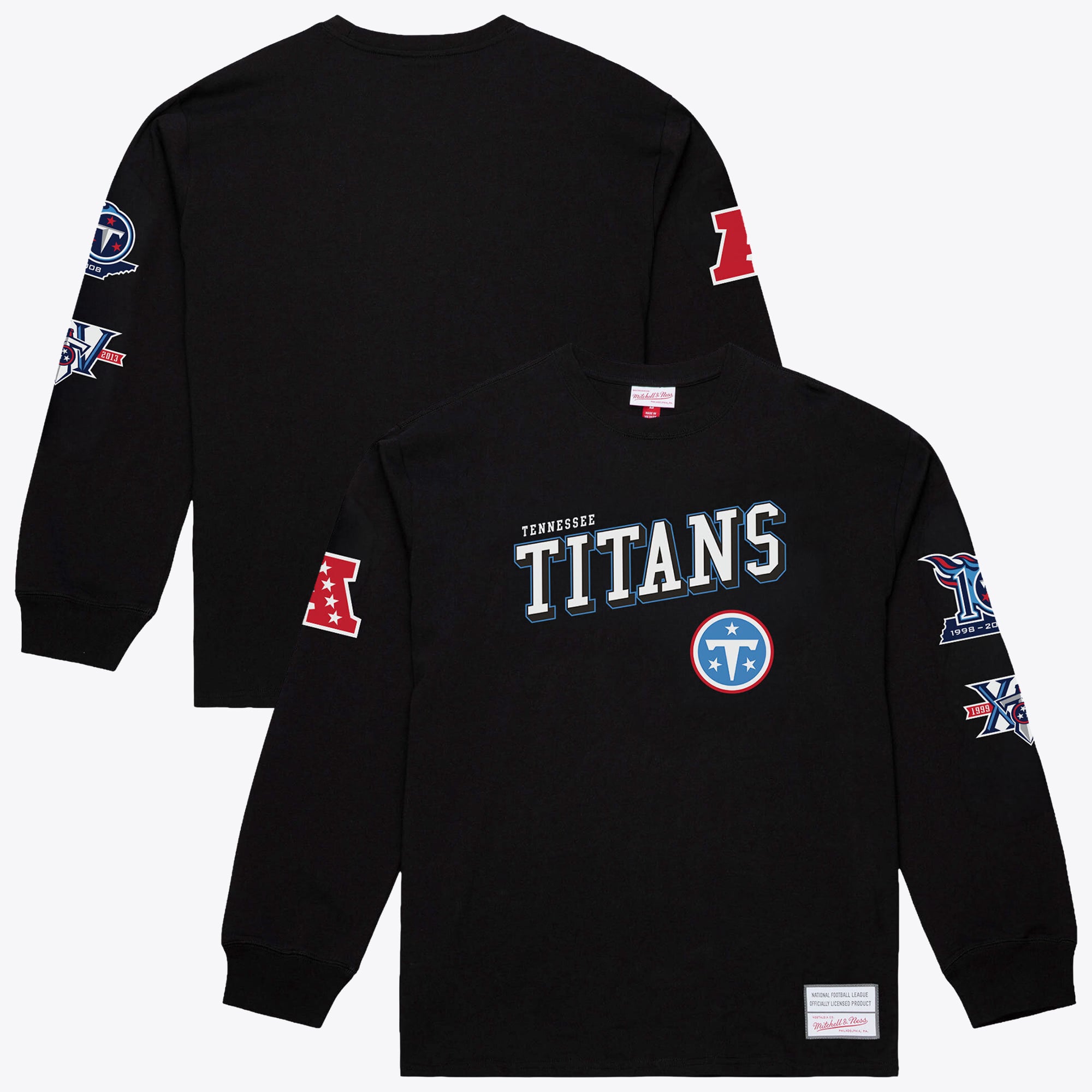 Men's Mitchell & Ness  Black Tennessee Titans Training Camp Long Sleeve T-Shirt