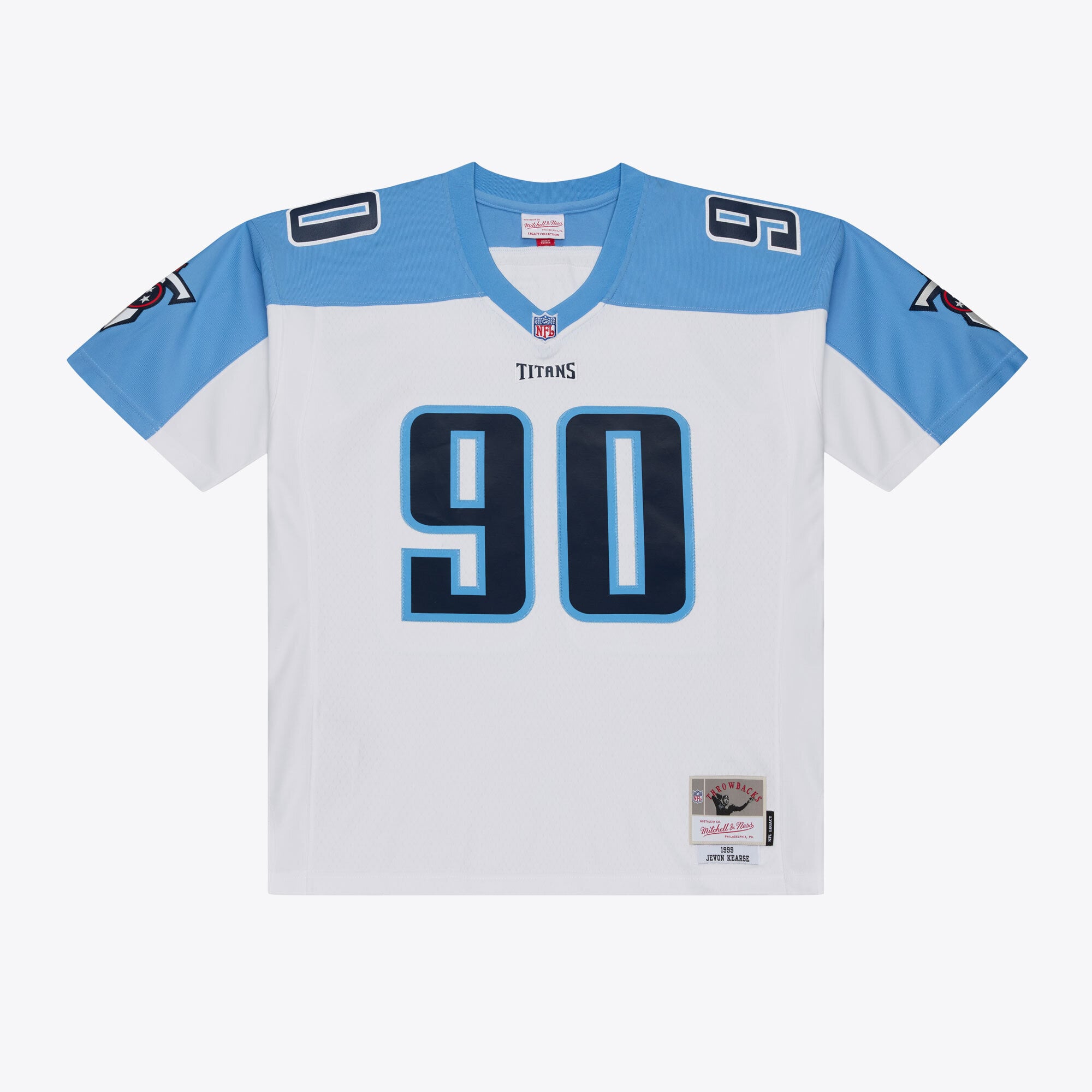 Men's Mitchell & Ness Jevon Kearse White Tennessee Titans Retired Legacy Replica Player Jersey