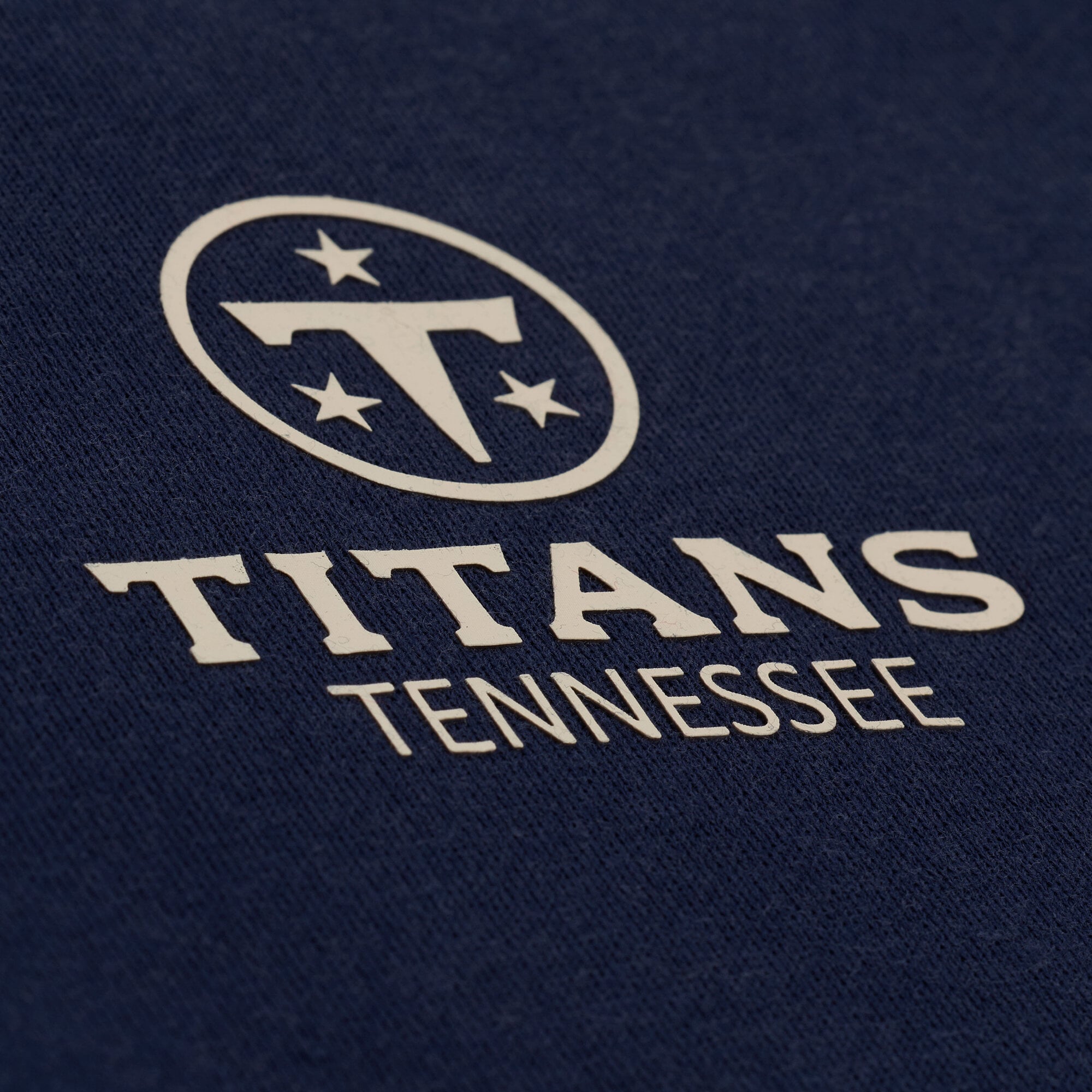Men's Mitchell & Ness Navy Tennessee Titans Core Essentials Micro Logo Fleece Sweatshirt