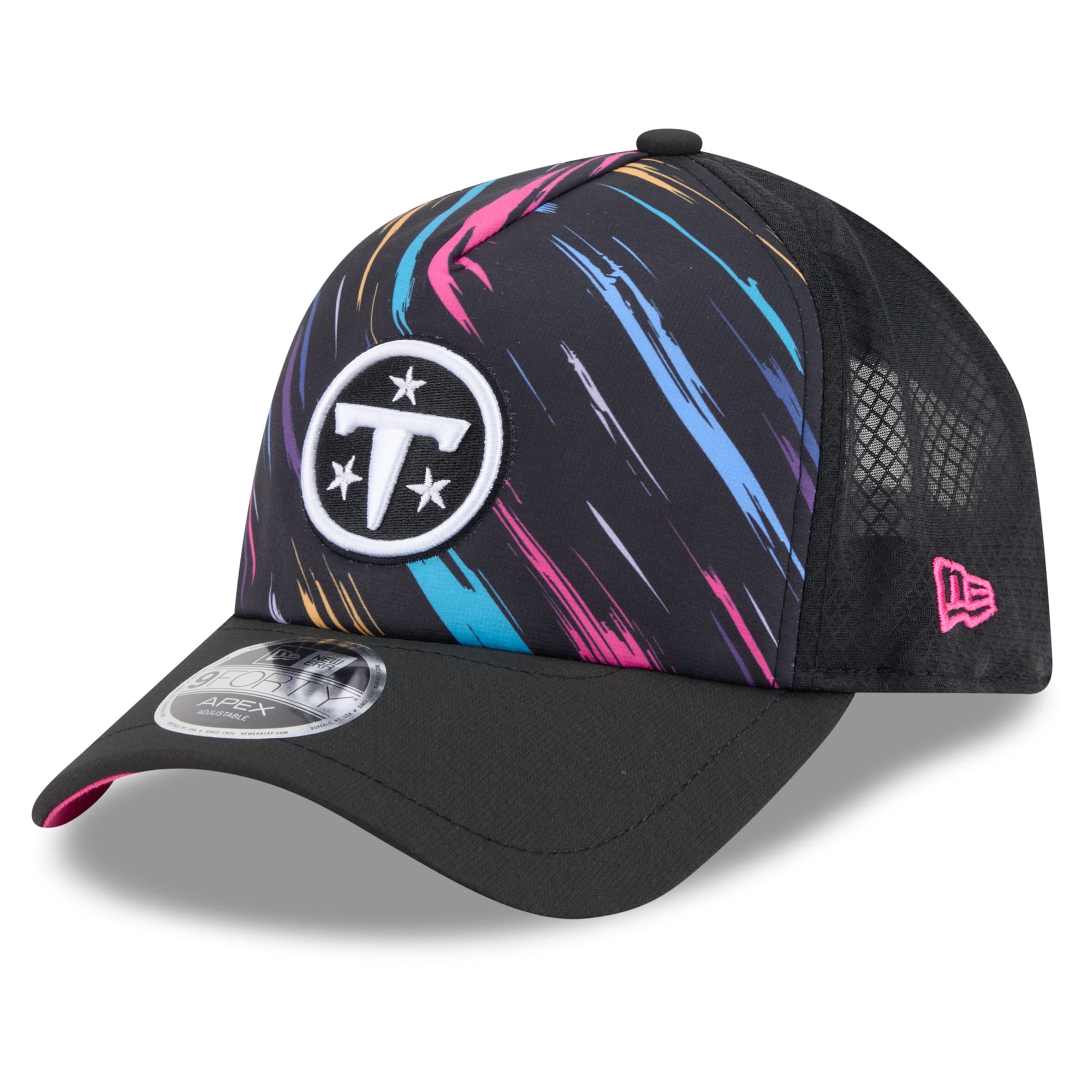 Men's New Era Black Tennessee Titans 2026 NFL Crucial Catch 9FORTY Apex Adjustable Hat
