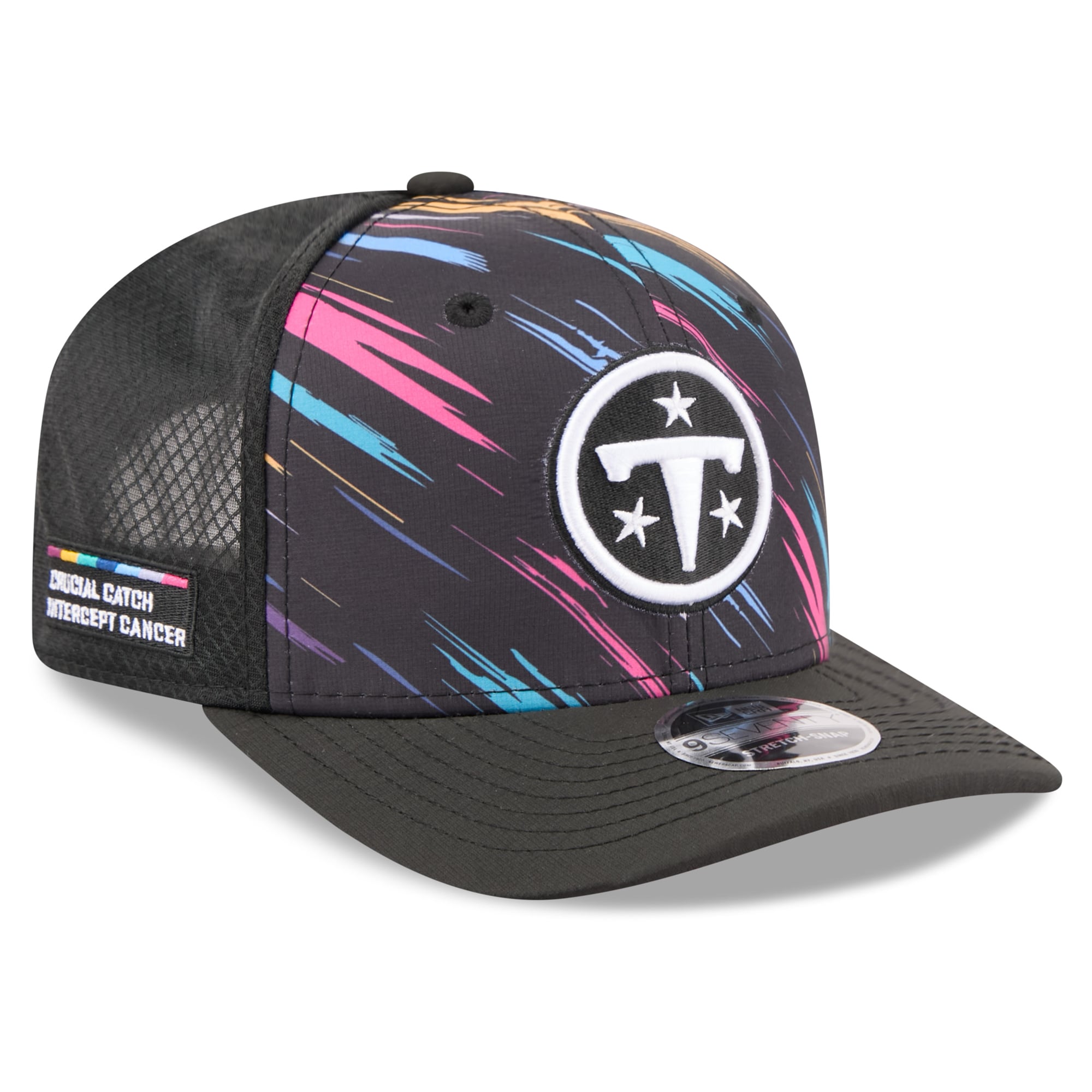 Men's New Era Black Tennessee Titans 2026 NFL Crucial Catch 9SEVENTY Adjustable Trucker Hat