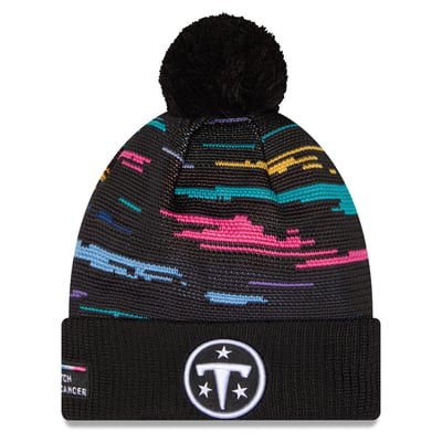 Tennessee Titans New Era 2026 NFL Crucial Catch Cuffed Knit Hat with Pom - Black