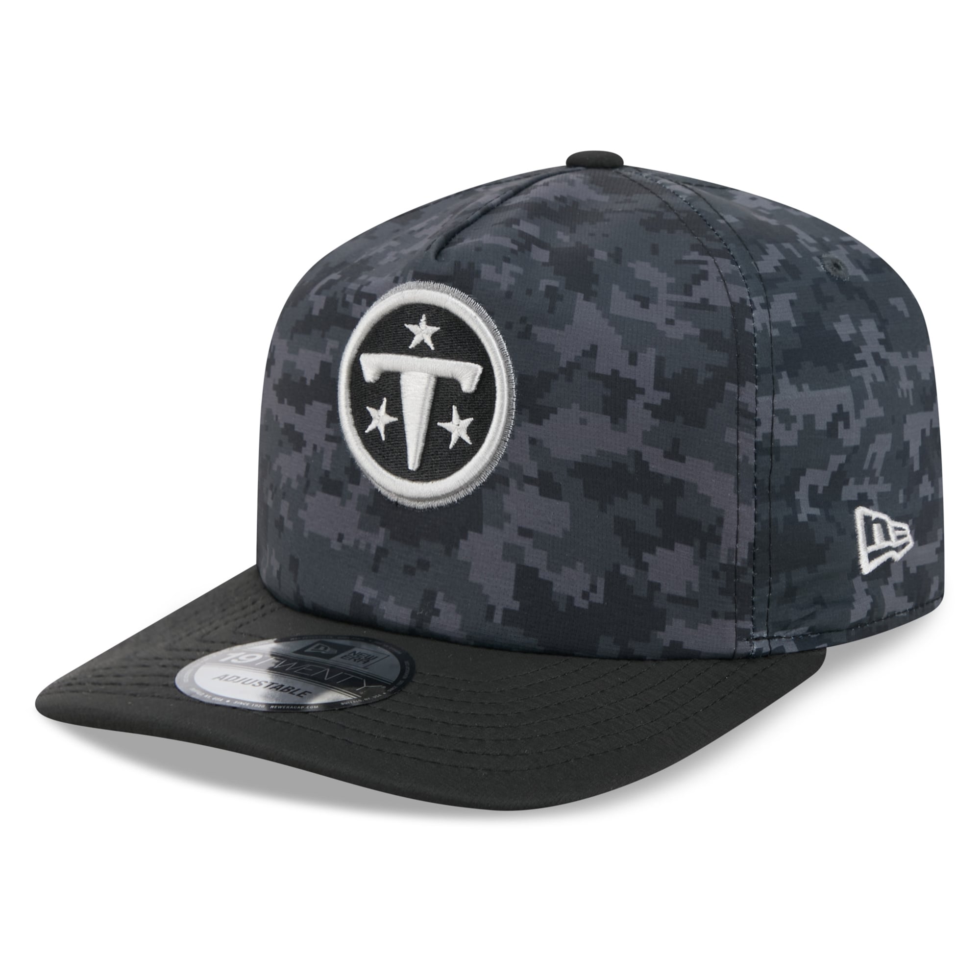 Casquette ajustable New Era noire Tennessee Titans 2026 Salute To Service 19TWENTY pour homme