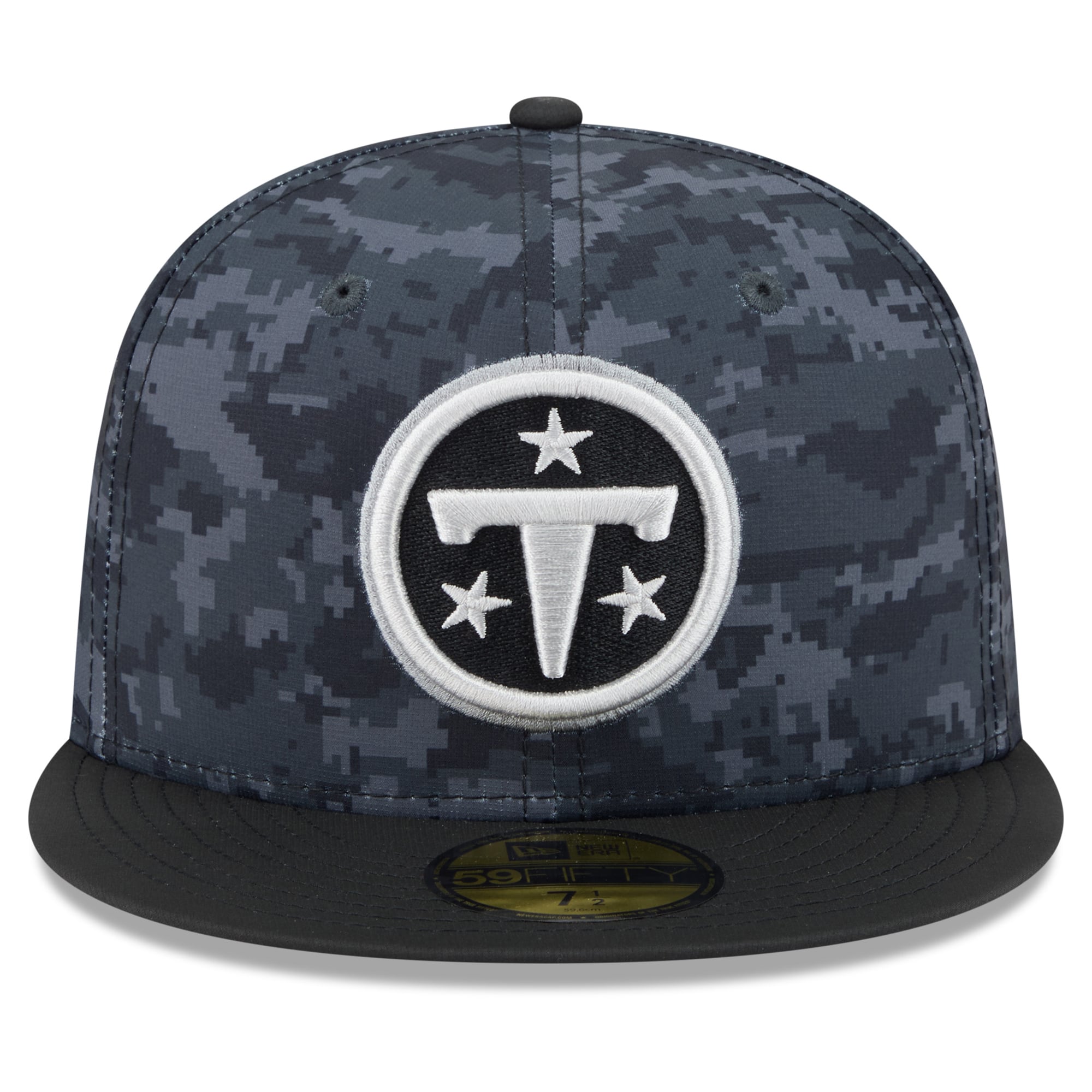 Casquette ajustée New Era noire Tennessee Titans 2026 Salute To Service 59FIFTY pour homme
