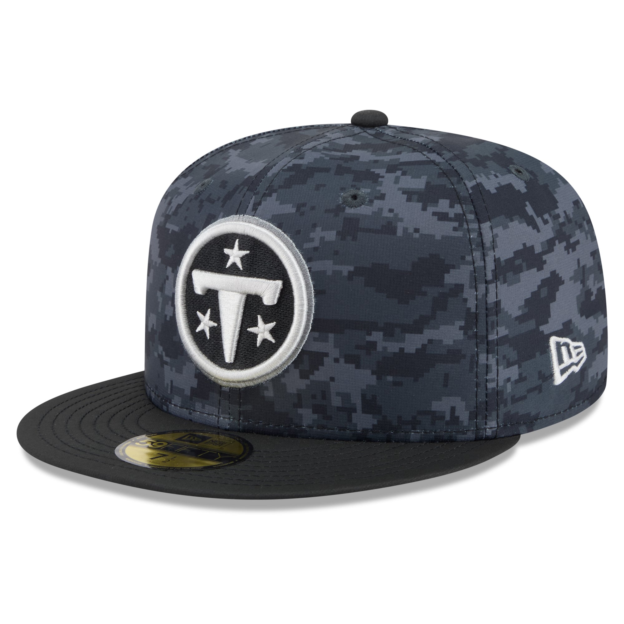 Casquette ajustée New Era noire Tennessee Titans 2026 Salute To Service 59FIFTY pour homme