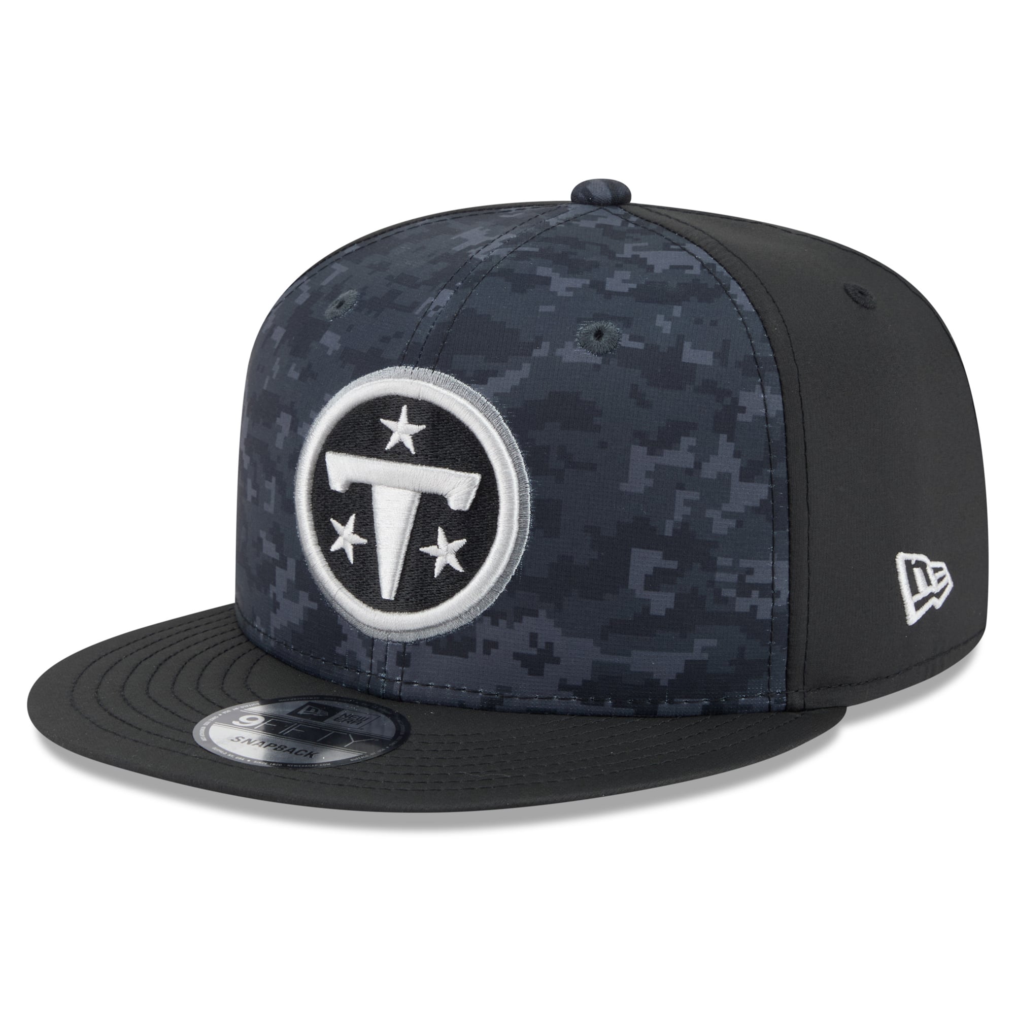 Casquette snapback New Era noire Tennessee Titans 2026 Salute To Service 9FIFTY pour homme