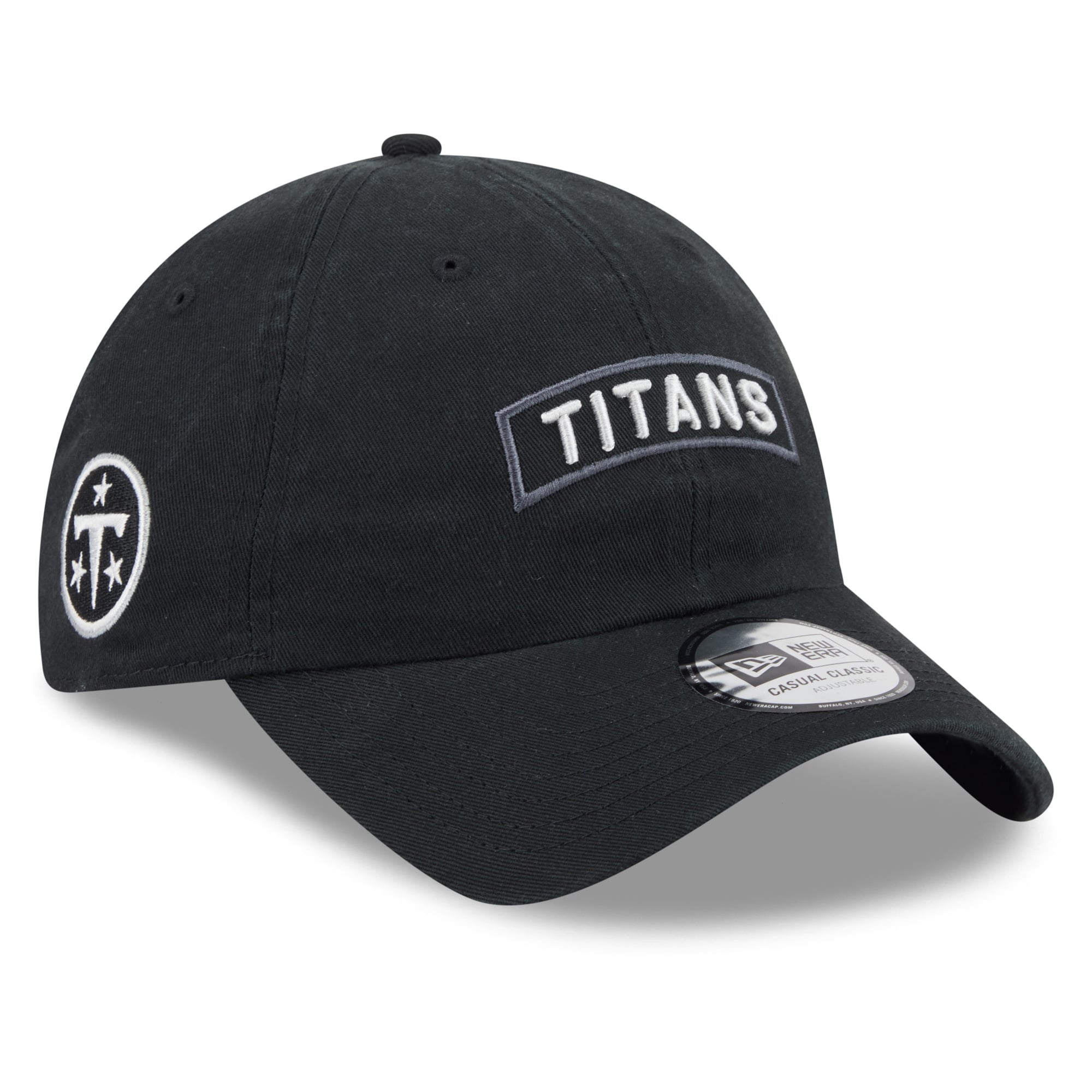 Casquette New Era noire pour homme Tennessee Titans 2026 Salute To Service, style classique décontracté et ajustable