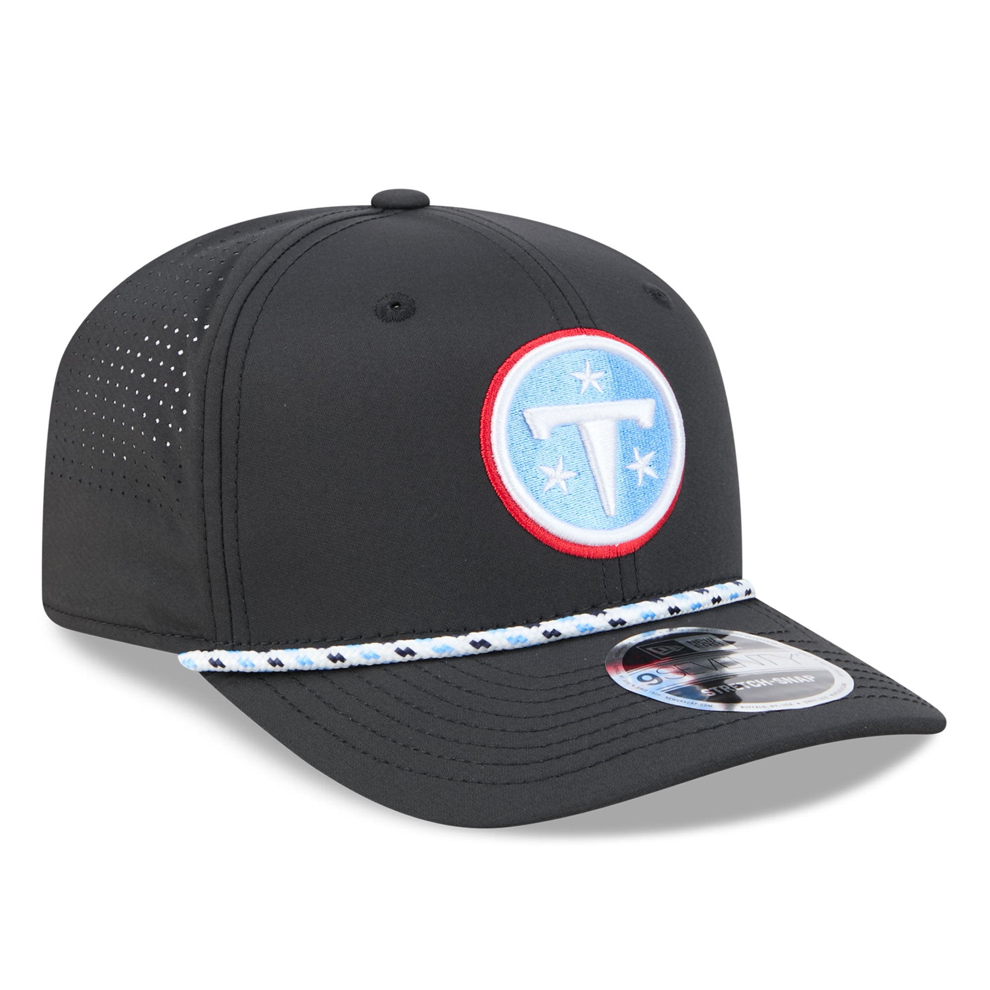 Casquette ajustable New Era noire Tennessee Titans 9SEVENTY pour homme