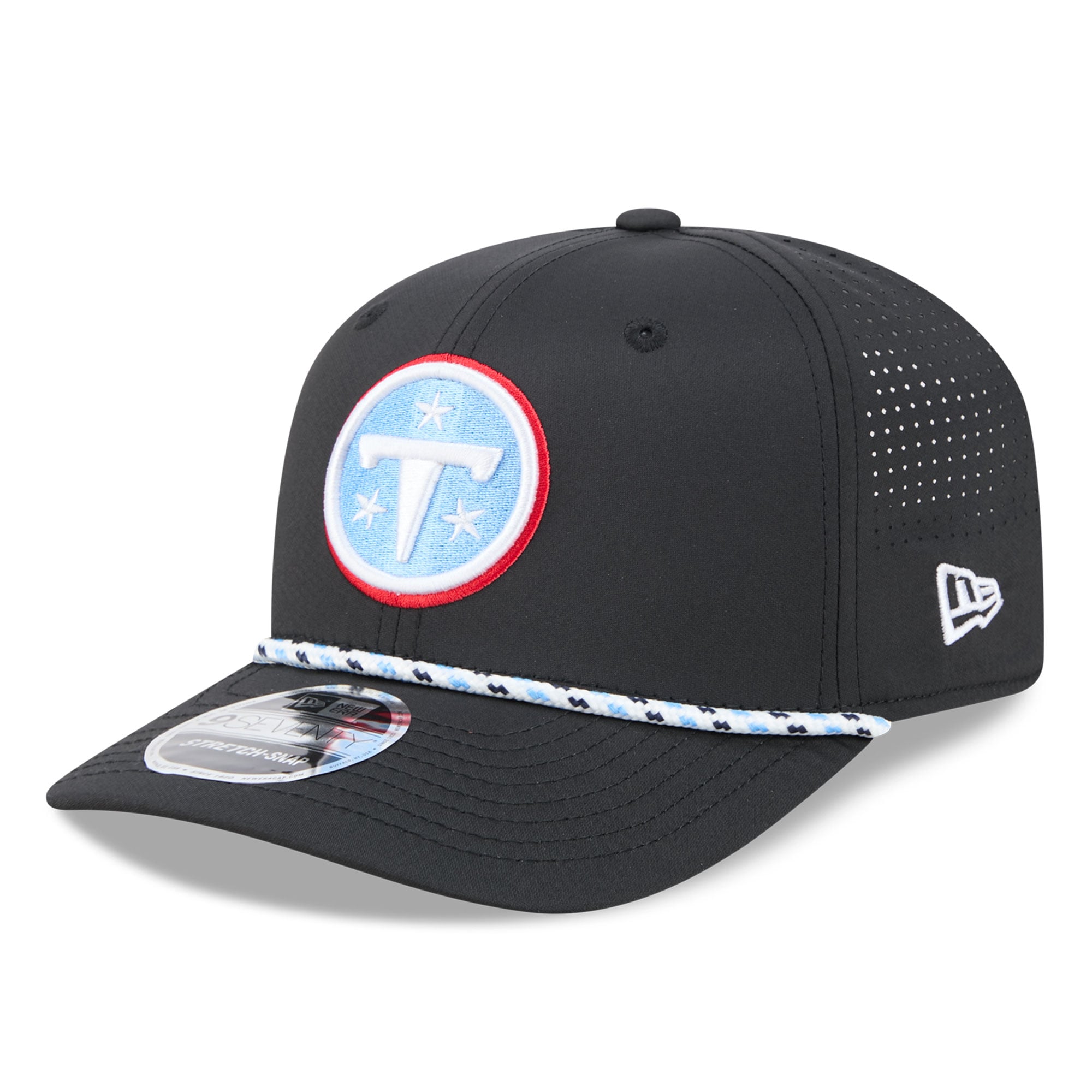 Casquette ajustable New Era noire Tennessee Titans 9SEVENTY pour homme