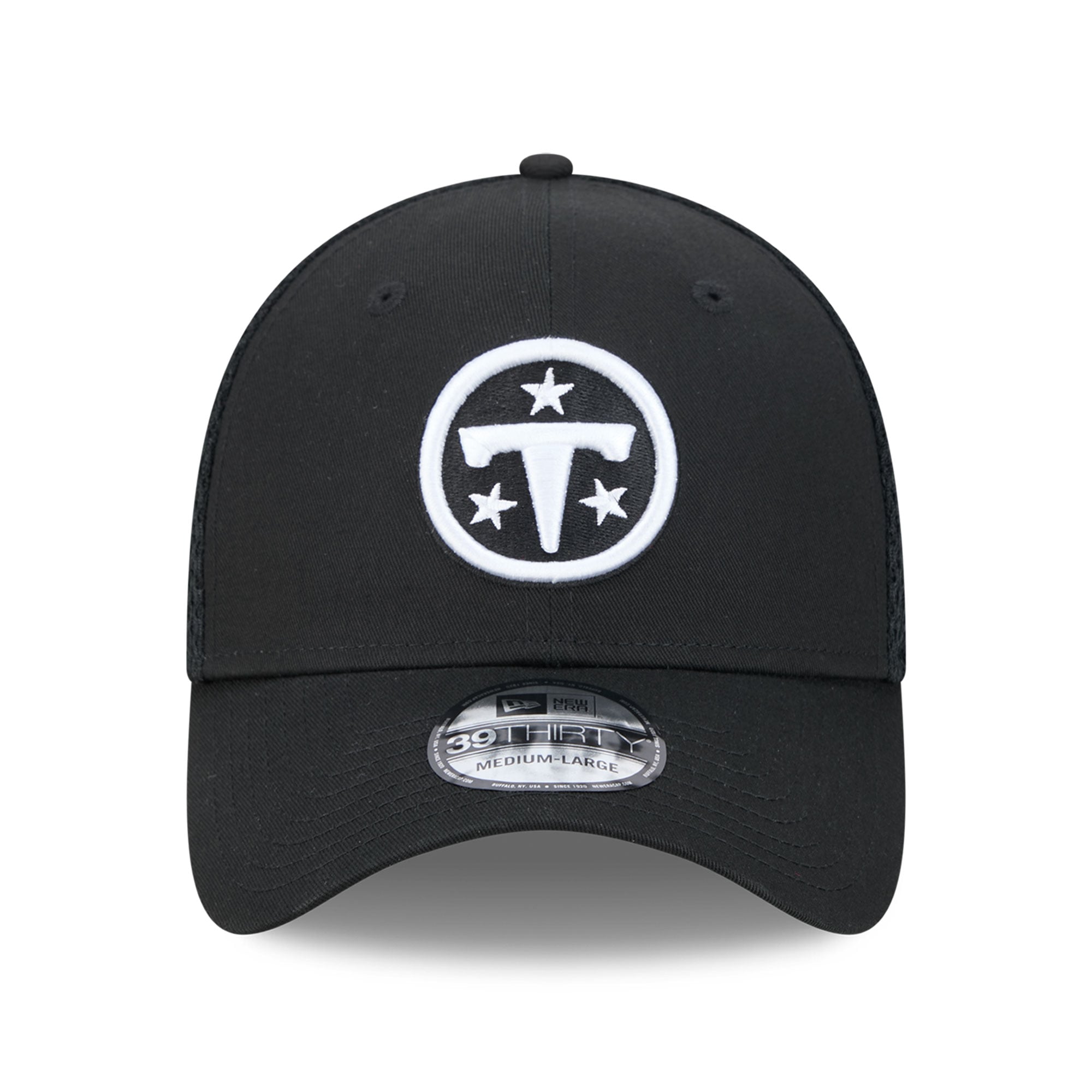 Casquette New Era noire Tennessee Titans Main Neo 39THIRTY Flex pour homme