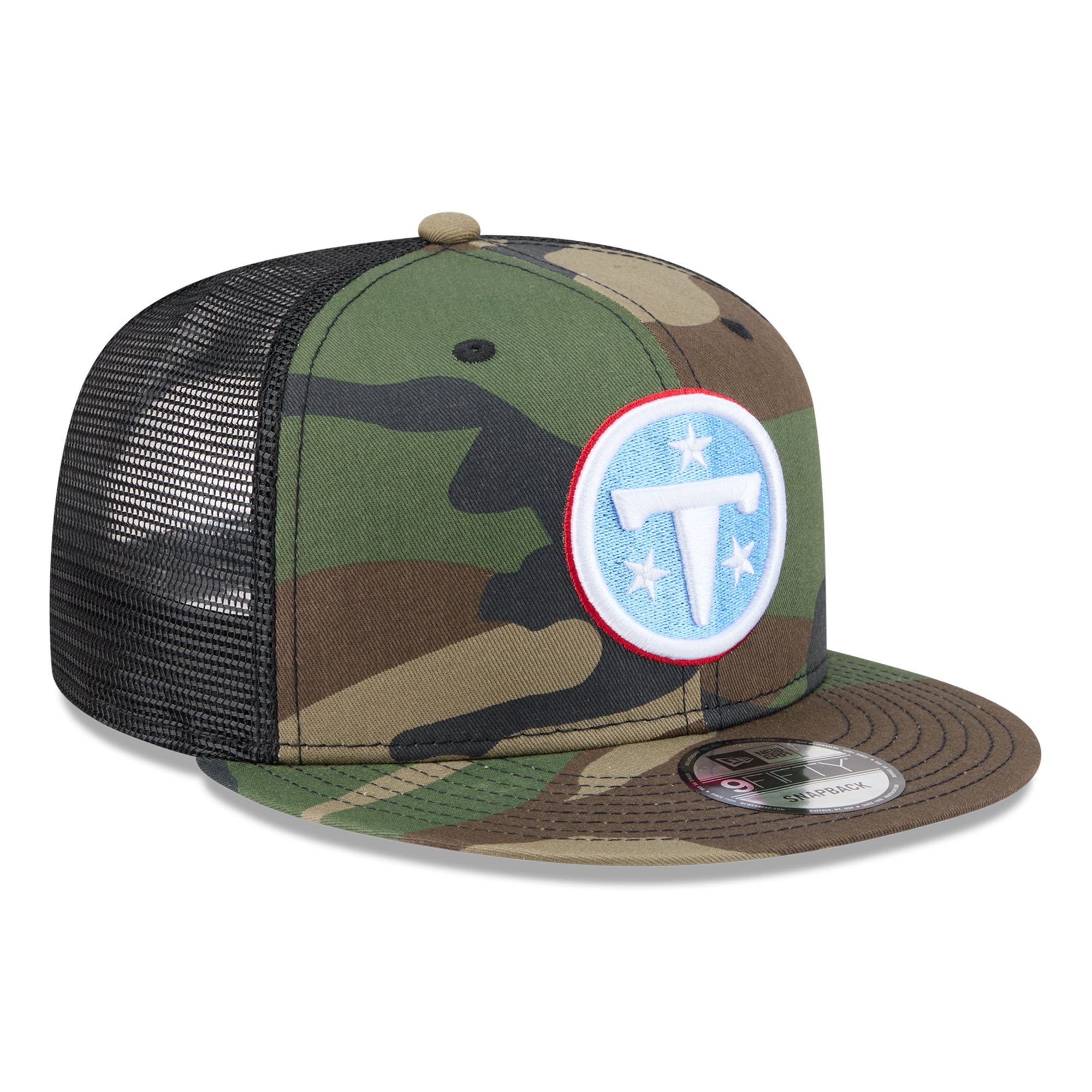 Casquette trucker New Era Camo Tennessee Titans Main 9FIFTY Snapback pour homme
