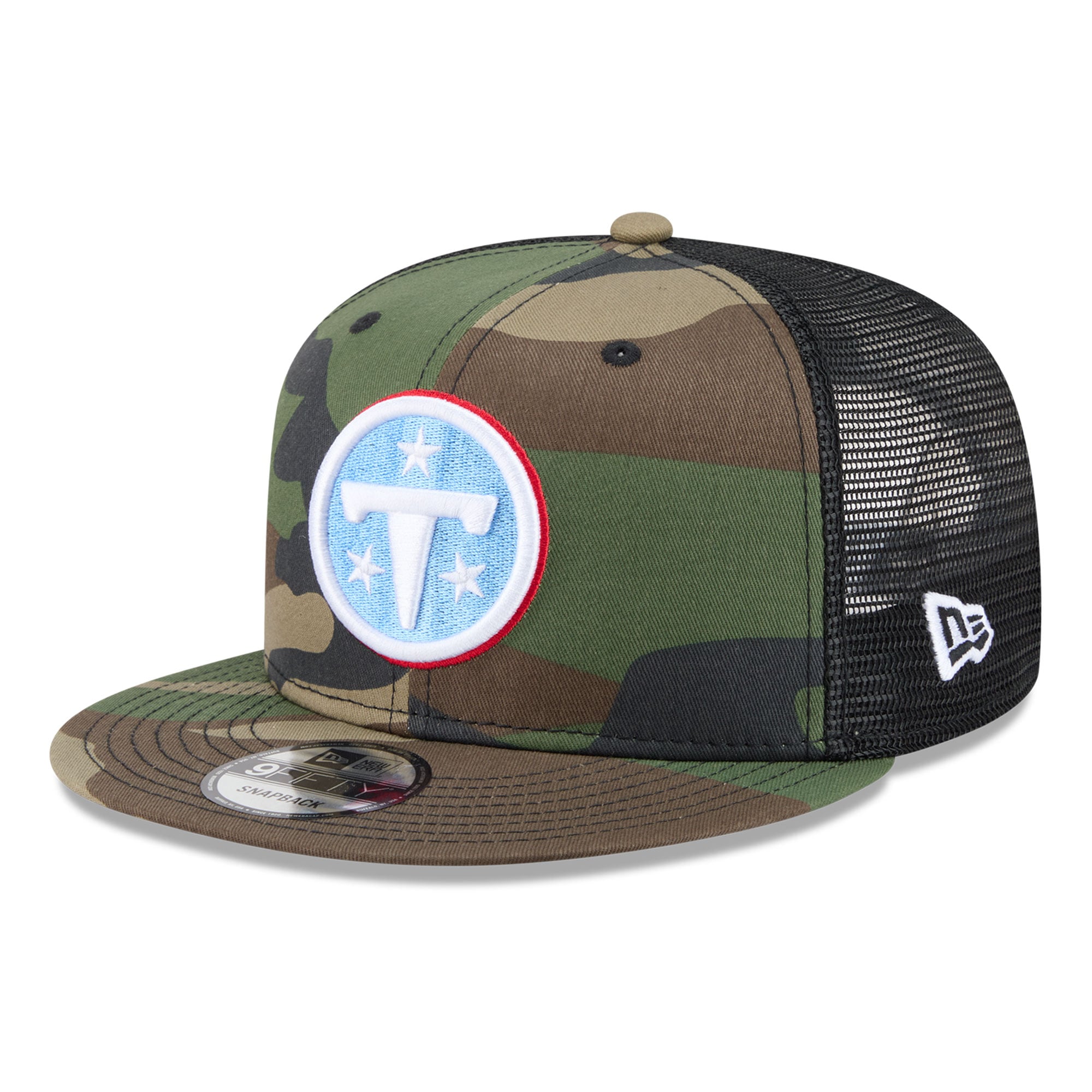 Casquette trucker New Era Camo Tennessee Titans Main 9FIFTY Snapback pour homme