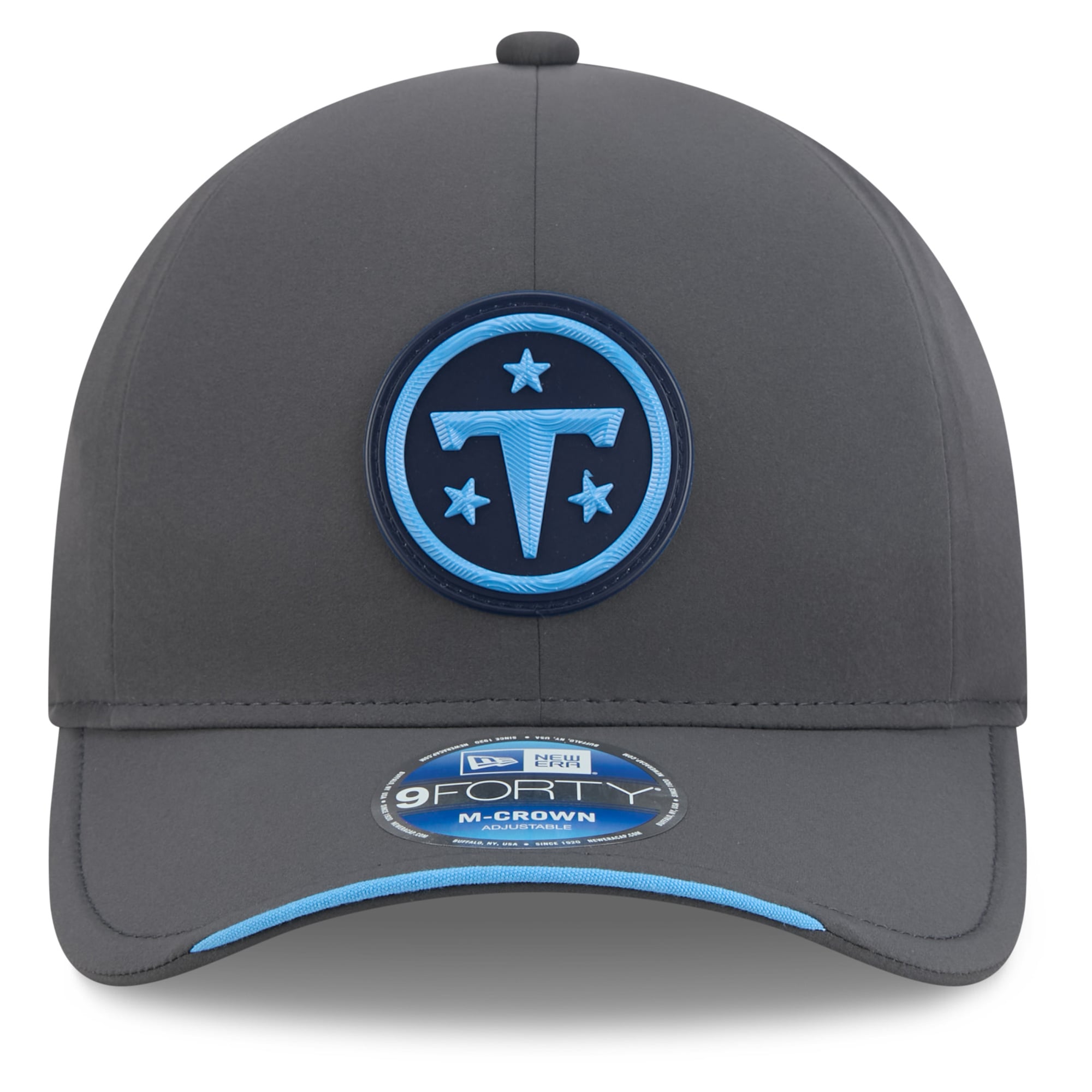Casquette ajustable New Era 9FORTY M-Crown pour homme, couleur anthracite, Tennessee Titans 2026, idéale pour les temps froids.