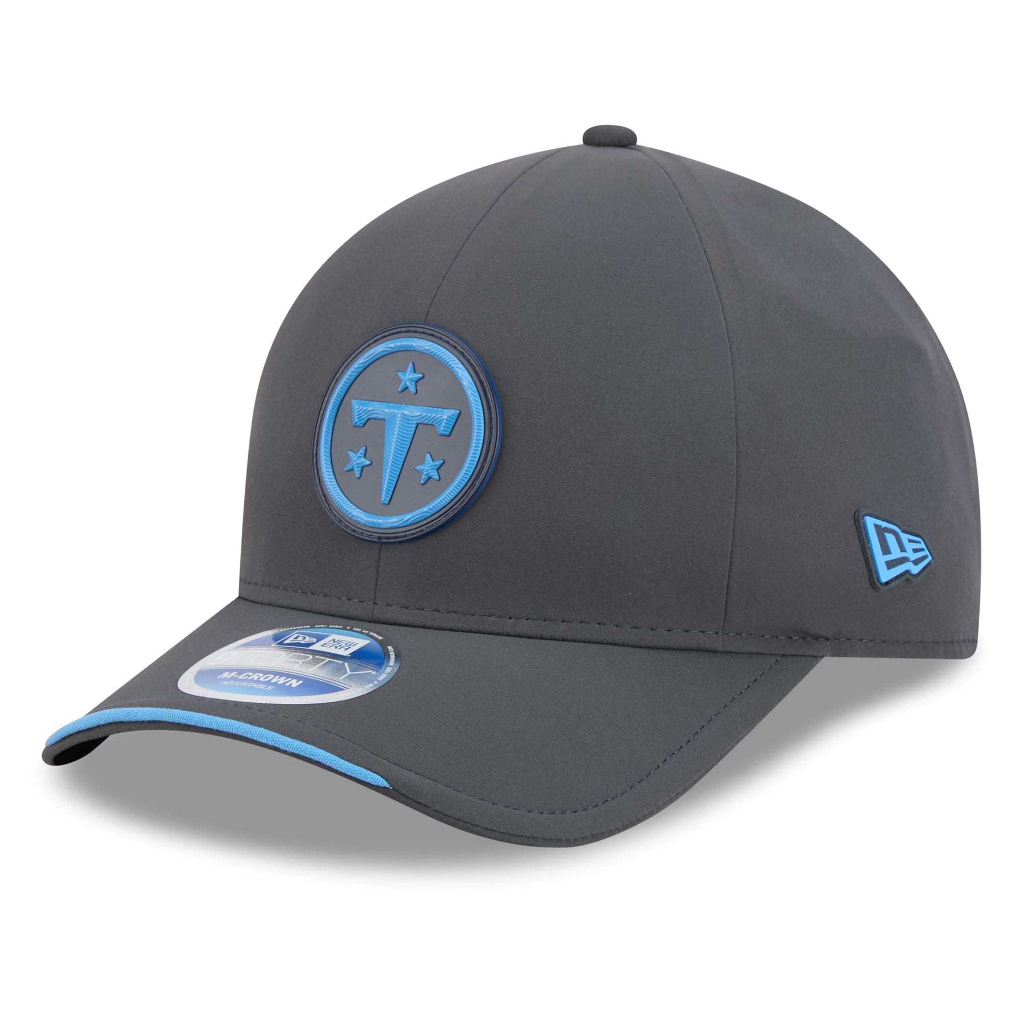 Casquette ajustable New Era 9FORTY M-Crown pour homme, couleur anthracite, Tennessee Titans 2026, idéale pour les temps froids.