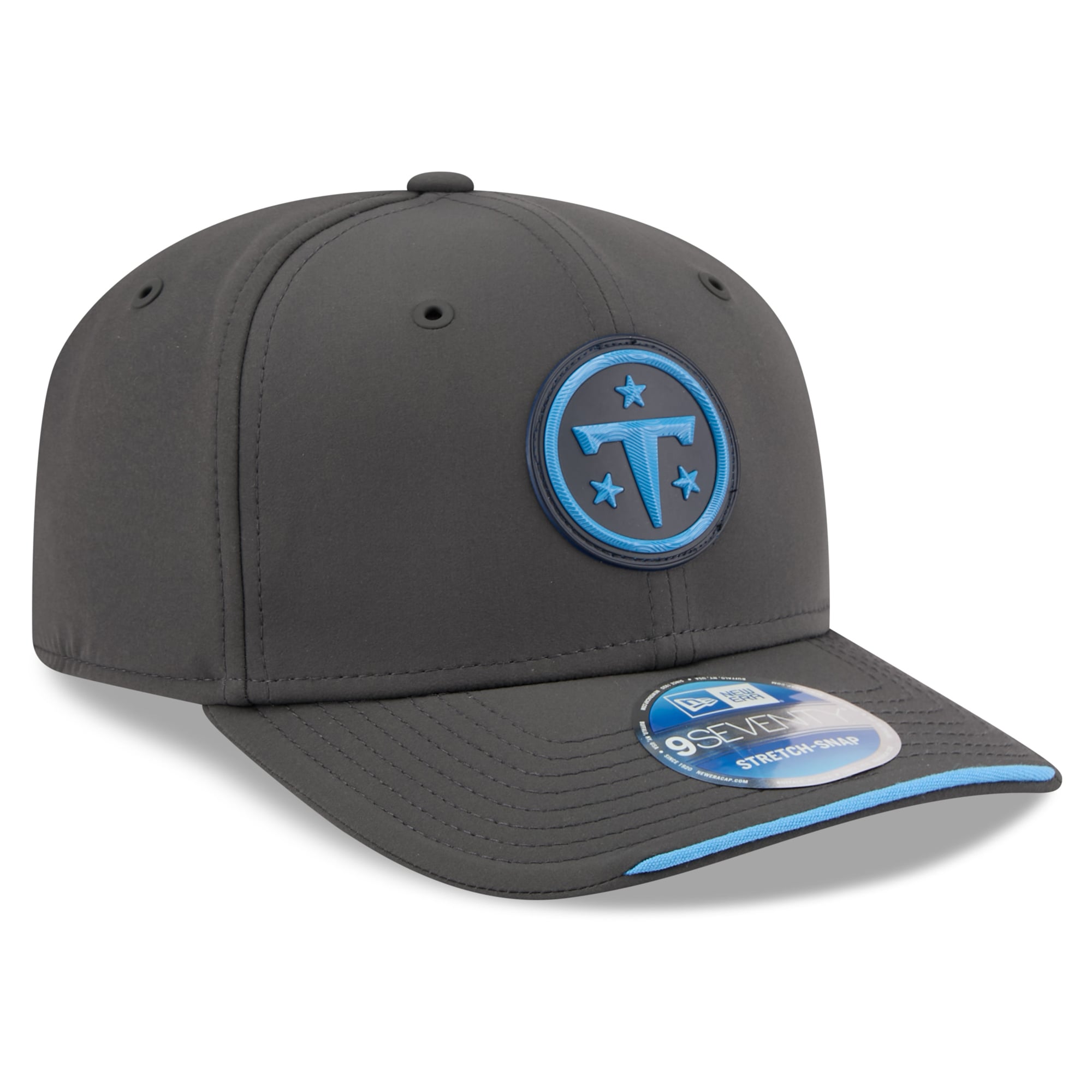 Casquette ajustable New Era anthracite Tennessee Titans 2026 Sideline pour temps froid 9SEVENTY