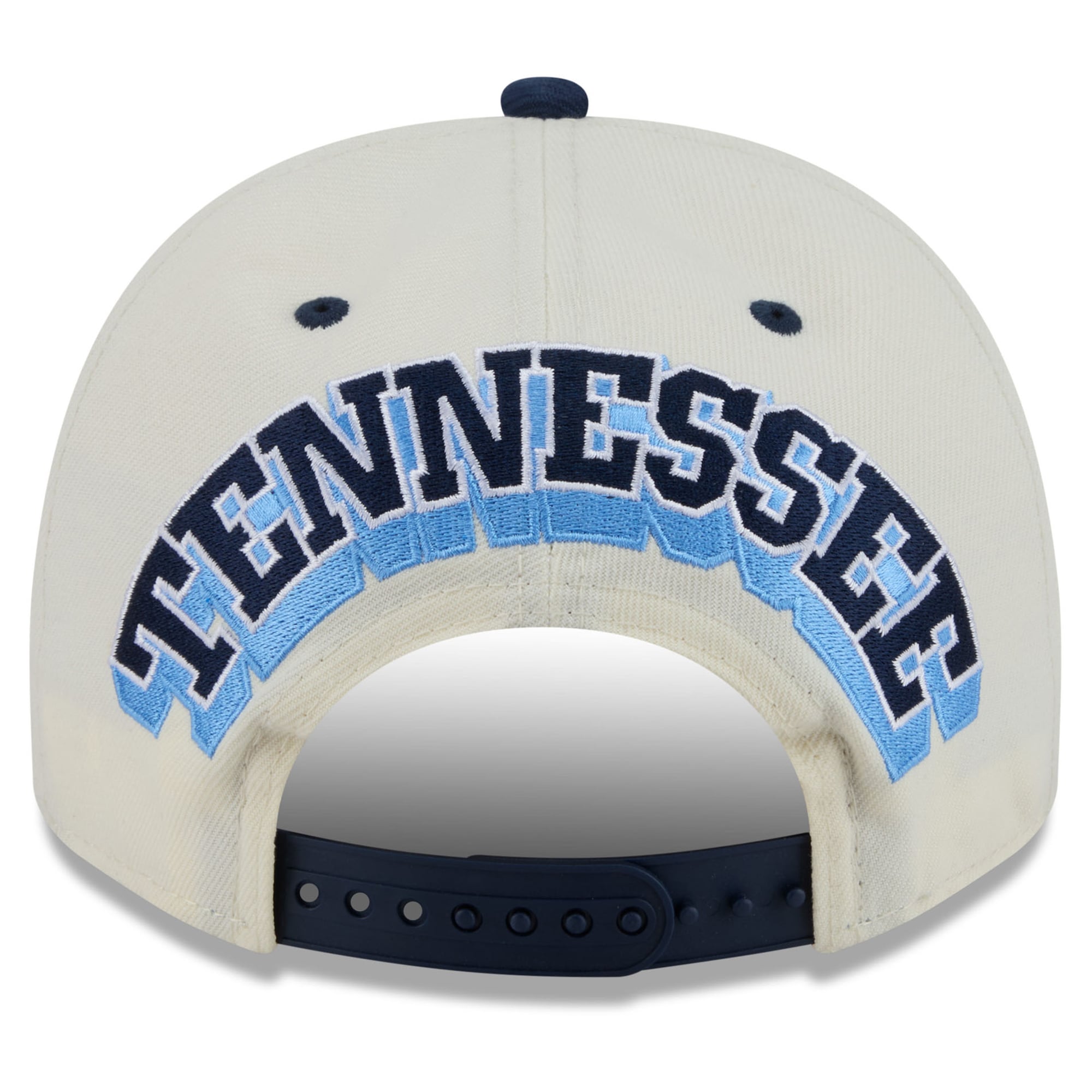 Men's New Era Cream Tennessee Titans 2026 Rivalries Collection Fan Pack A-Frame 9FIFTY Snapback Hat