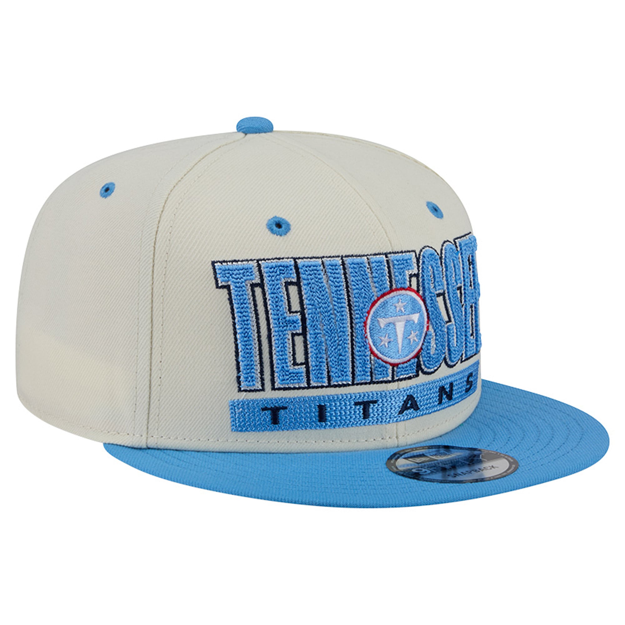 Men's New Era Cream/Light Blue Tennessee Titans Classic 9FIFTY Snapback Hat