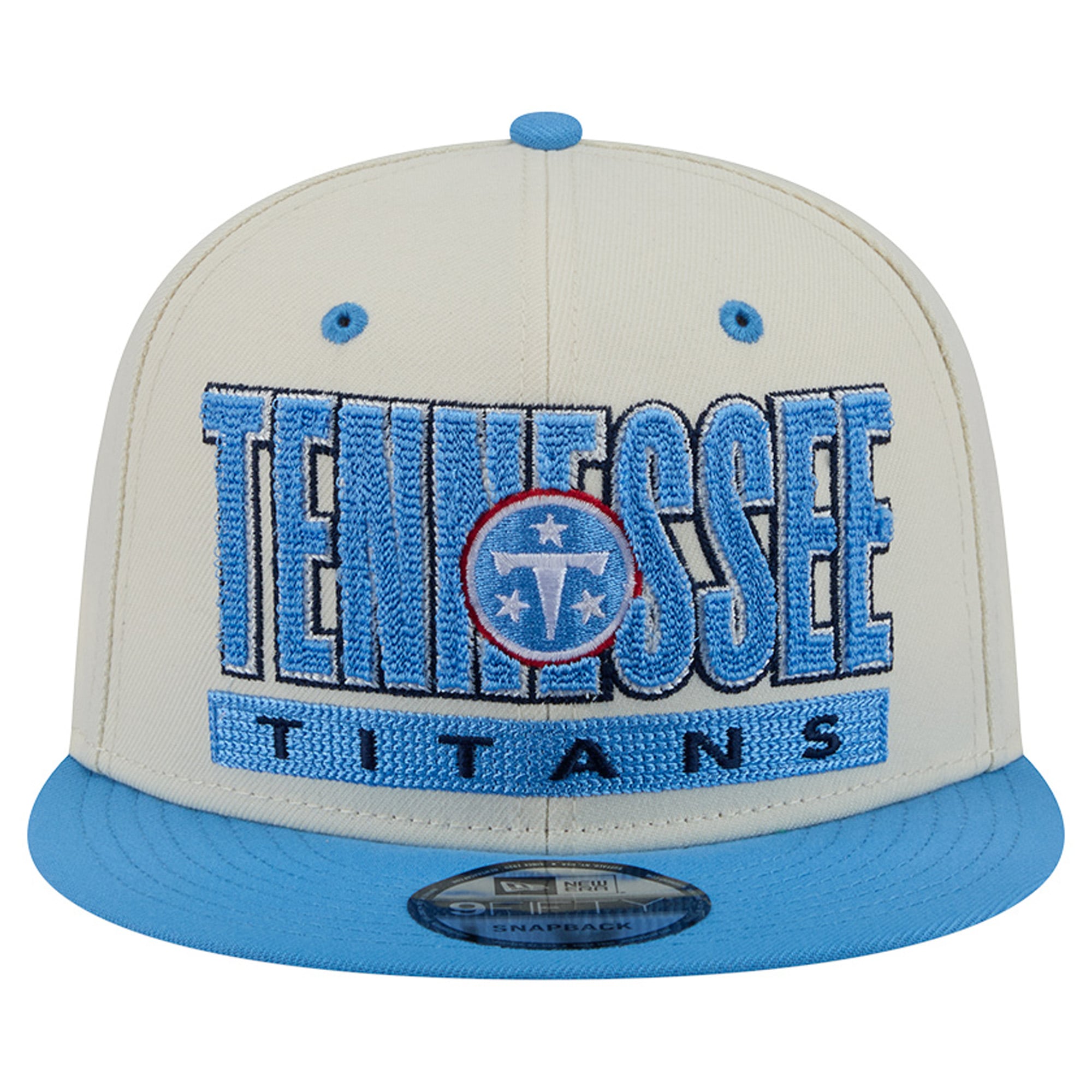 Men's New Era Cream/Light Blue Tennessee Titans Classic 9FIFTY Snapback Hat