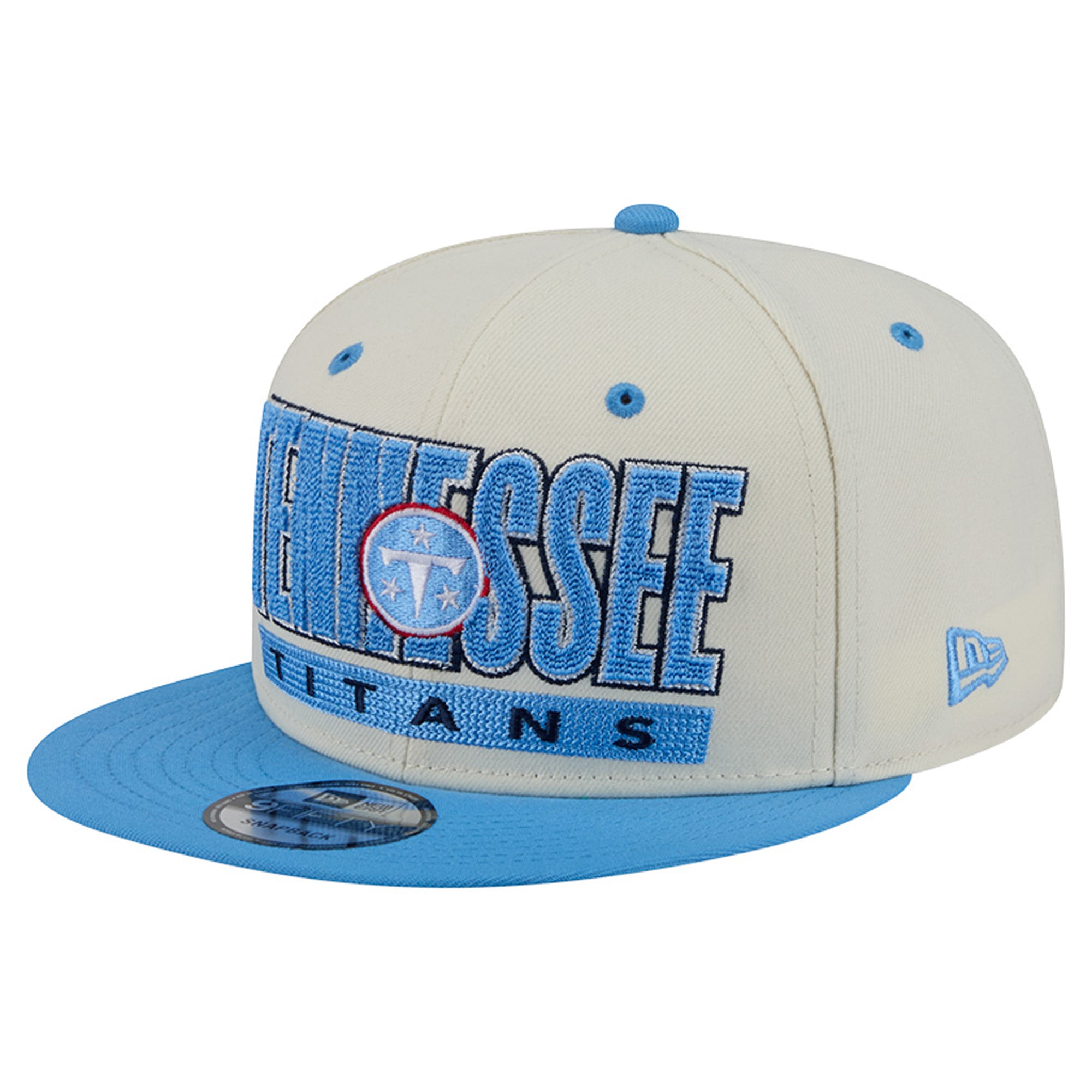 Men's New Era Cream/Light Blue Tennessee Titans Classic 9FIFTY Snapback Hat