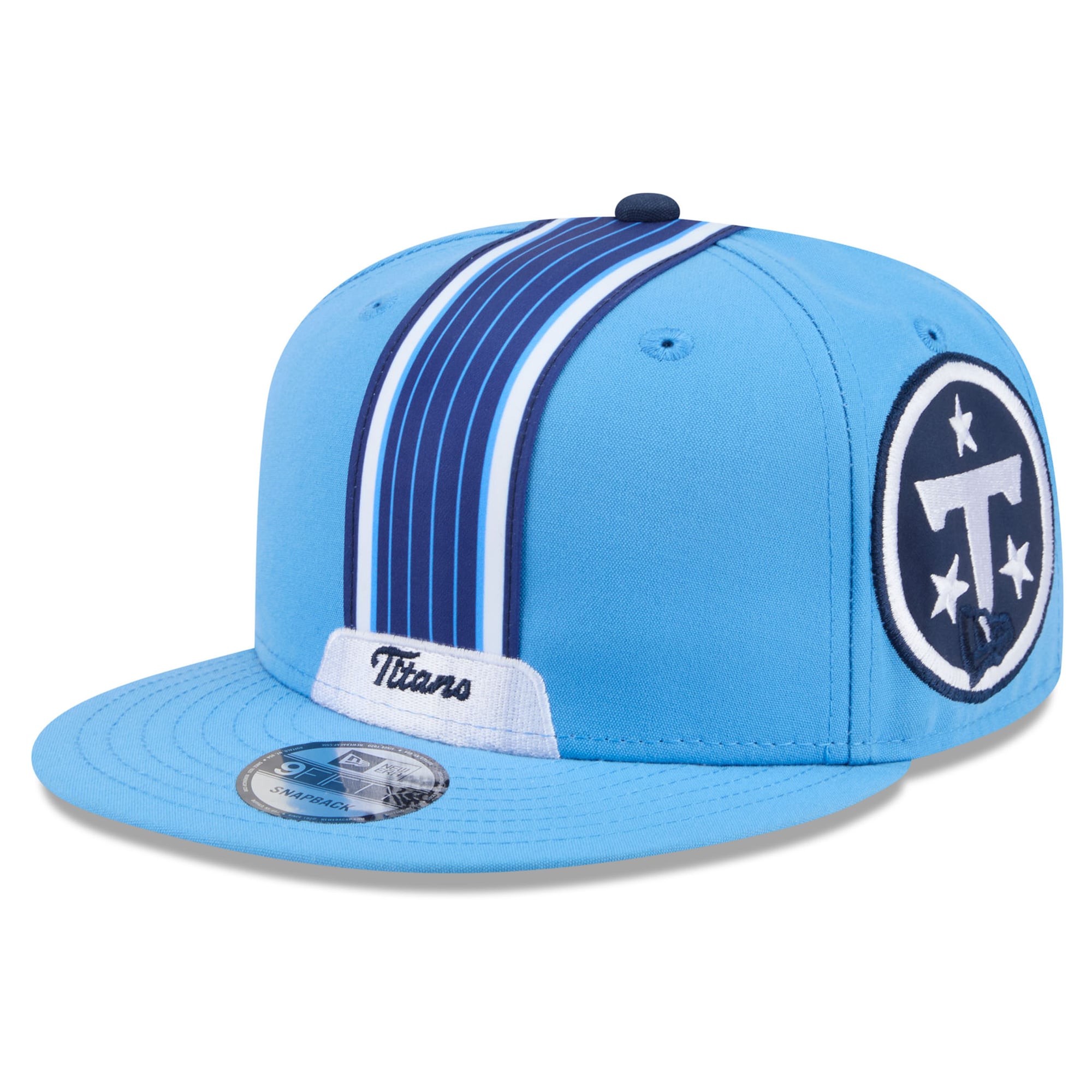 Men's New Era Light Blue Tennessee Titans 2026 Rivalries Collection Fan Pack Helmet 9FIFTY Snapback Hat