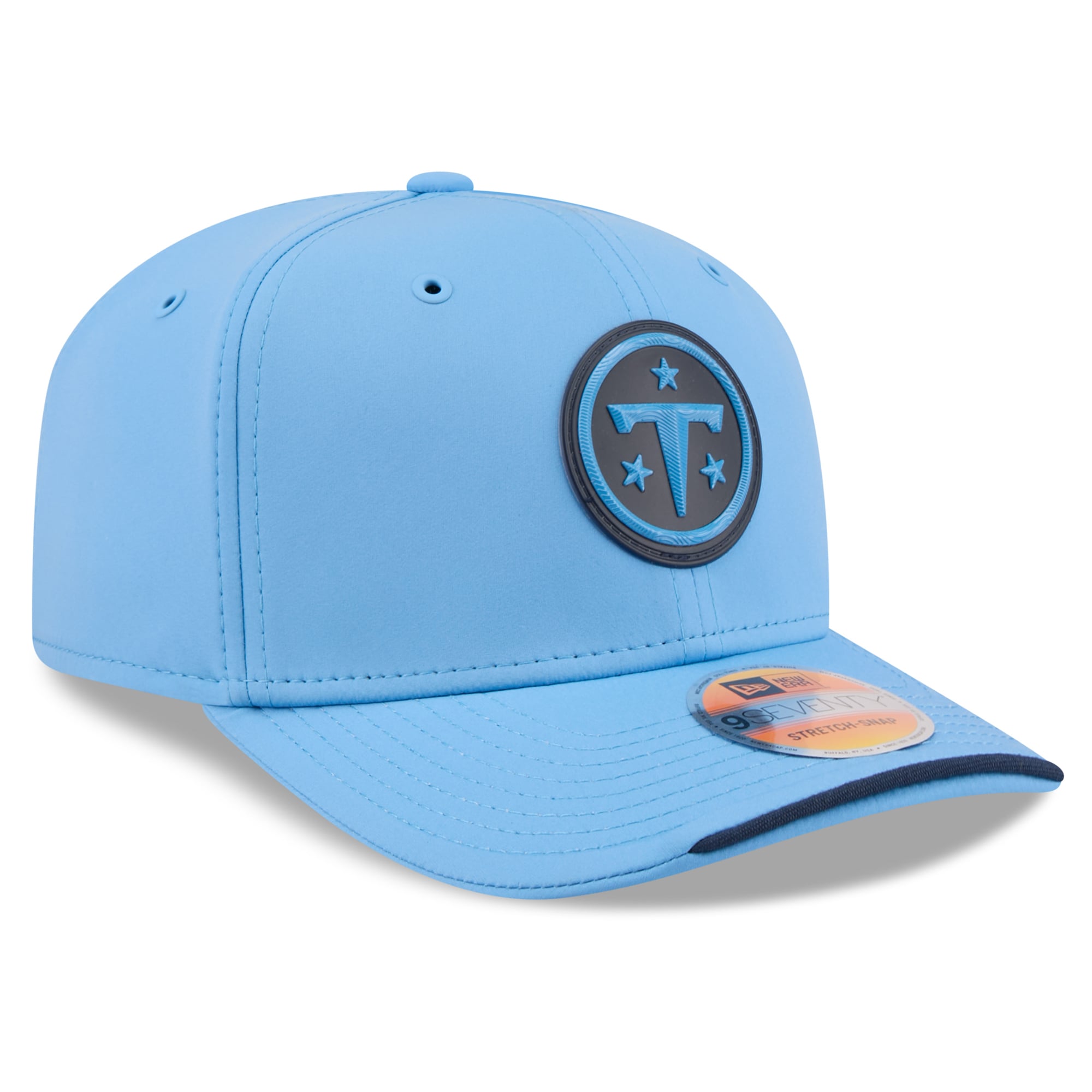 Casquette ajustable New Era bleu clair Tennessee Titans 2026 Sideline 9SEVENTY pour homme