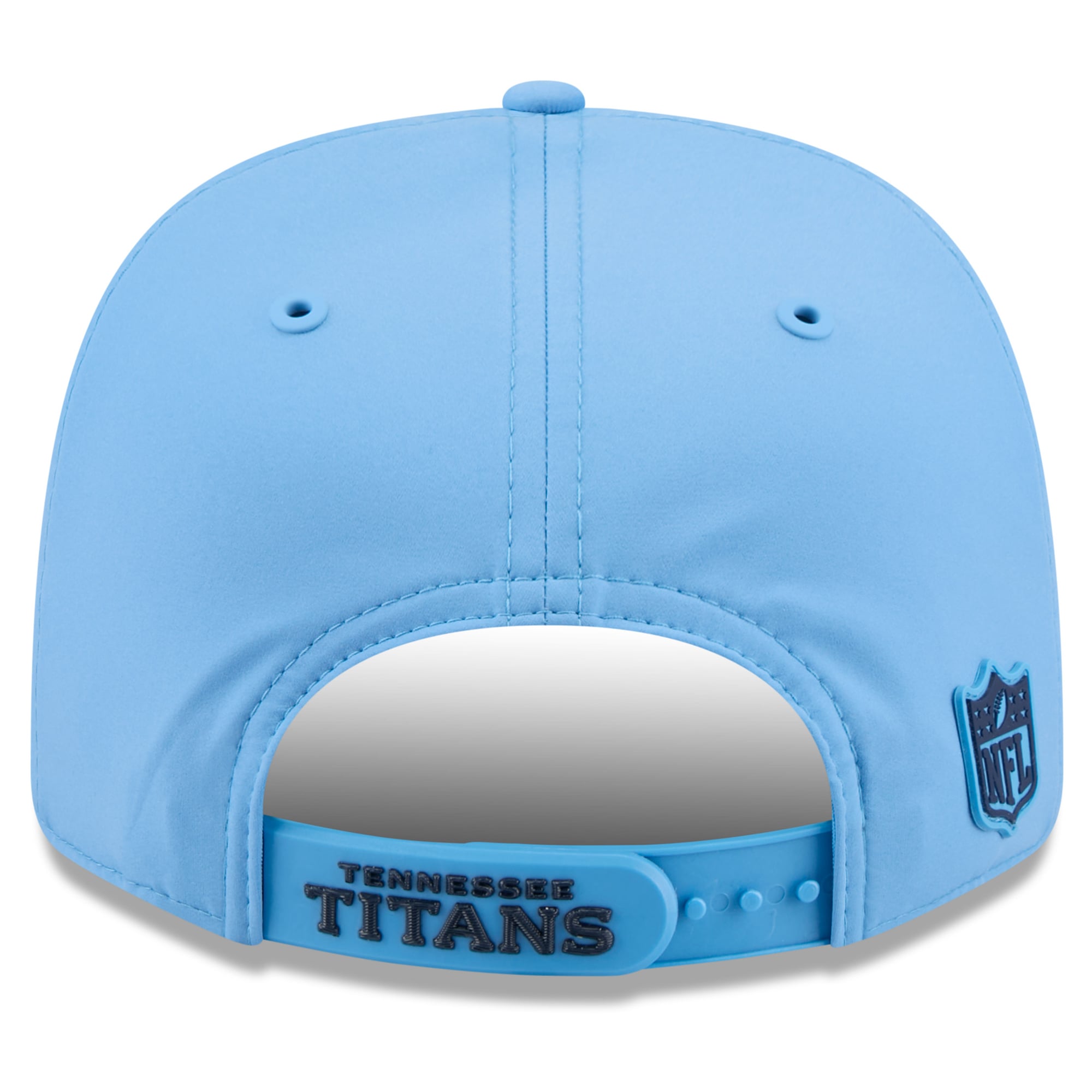 Casquette ajustable New Era bleu clair Tennessee Titans 2026 Sideline 9SEVENTY pour homme