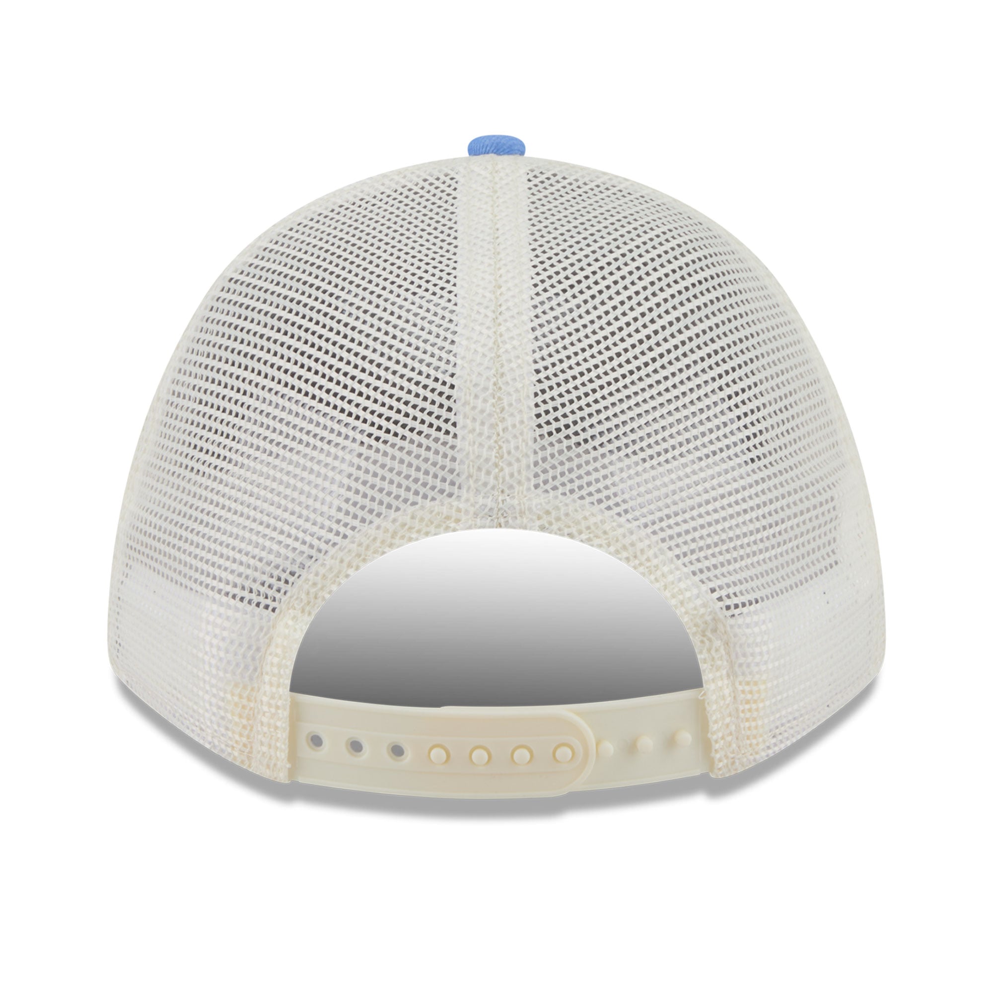 Casquette trucker ajustable New Era 9FORTY bleu clair pour homme, modèle A-Frame, aux couleurs des Tennessee Titans.