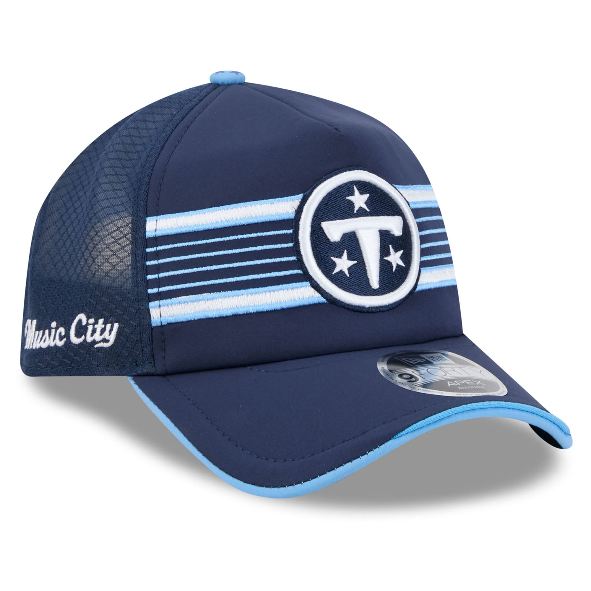 Men's New Era Navy Tennessee Titans 2026 Rivalries Collection 9FORTY Apex Adjustable Hat