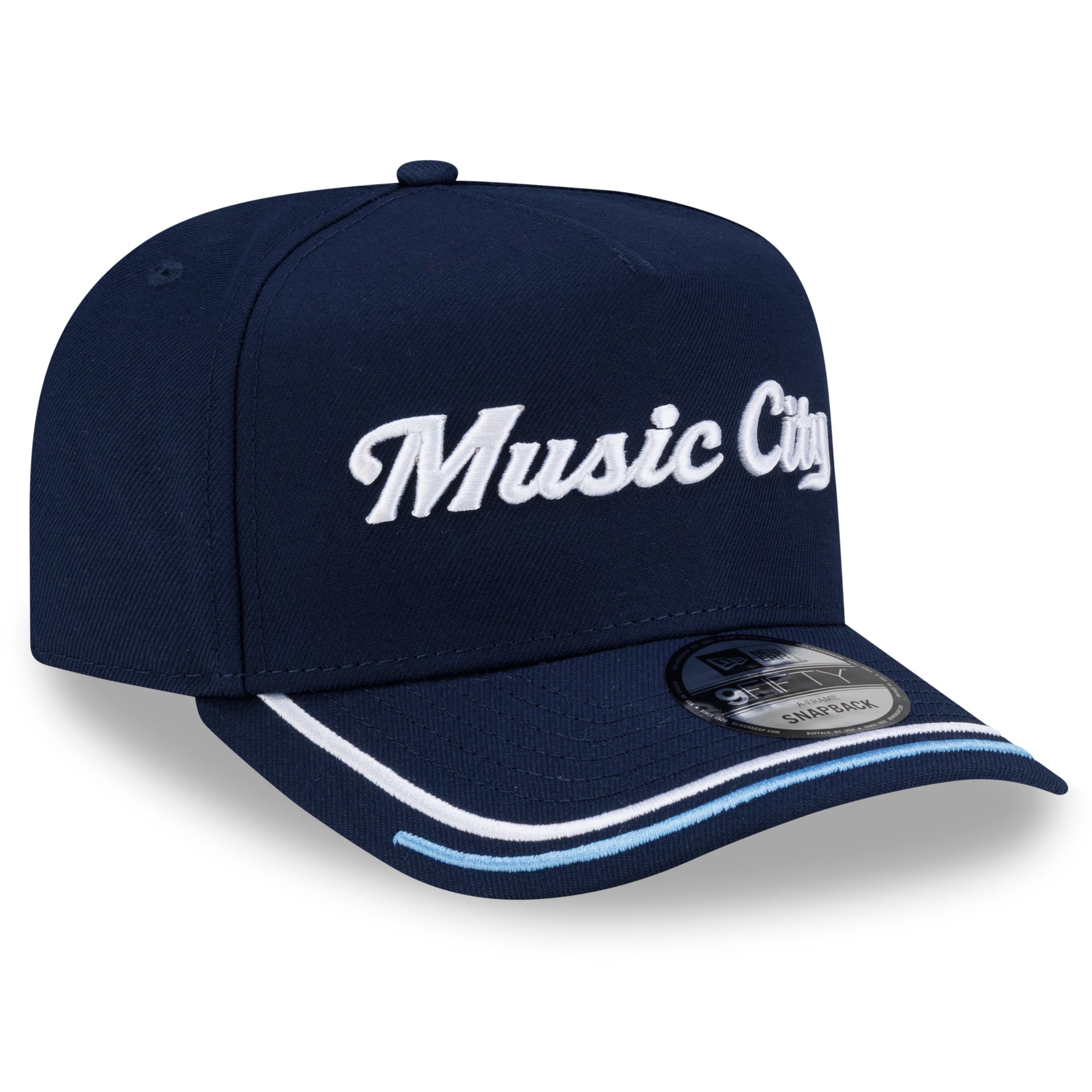 Men's New Era Navy Tennessee Titans 2026 Rivalries Collection Fan Pack A-Frame 9FIFTY Snapback Hat