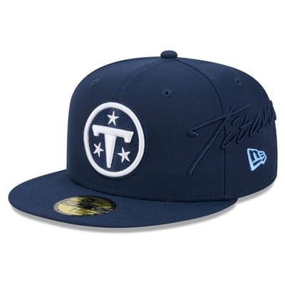 Tennessee Titans New Era 2026 Rivalries Collection Fan Pack Side Script 59FIFTY Fitted Hat - Navy