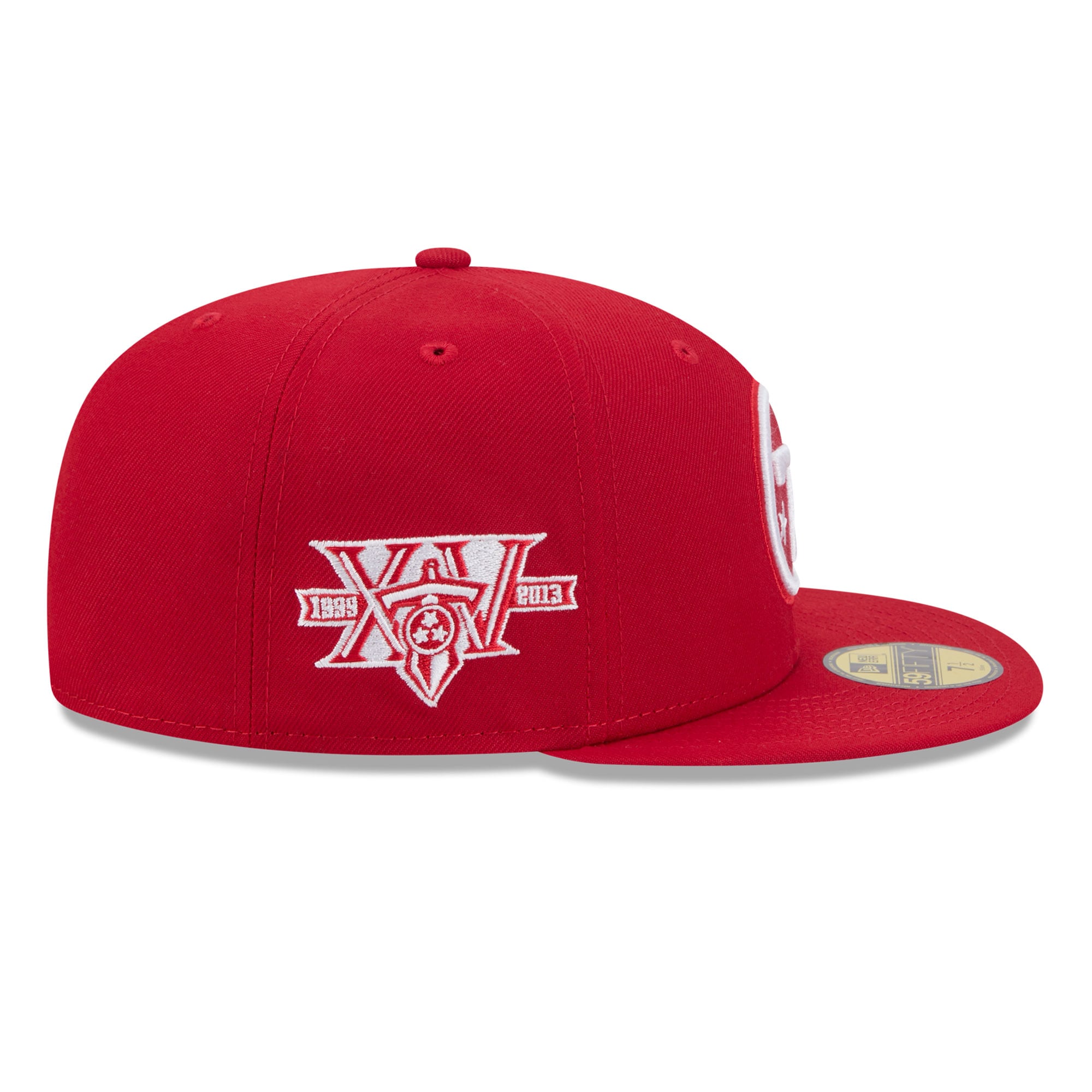 Casquette ajustée New Era Scarlet Tennessee Titans 59FIFTY pour homme