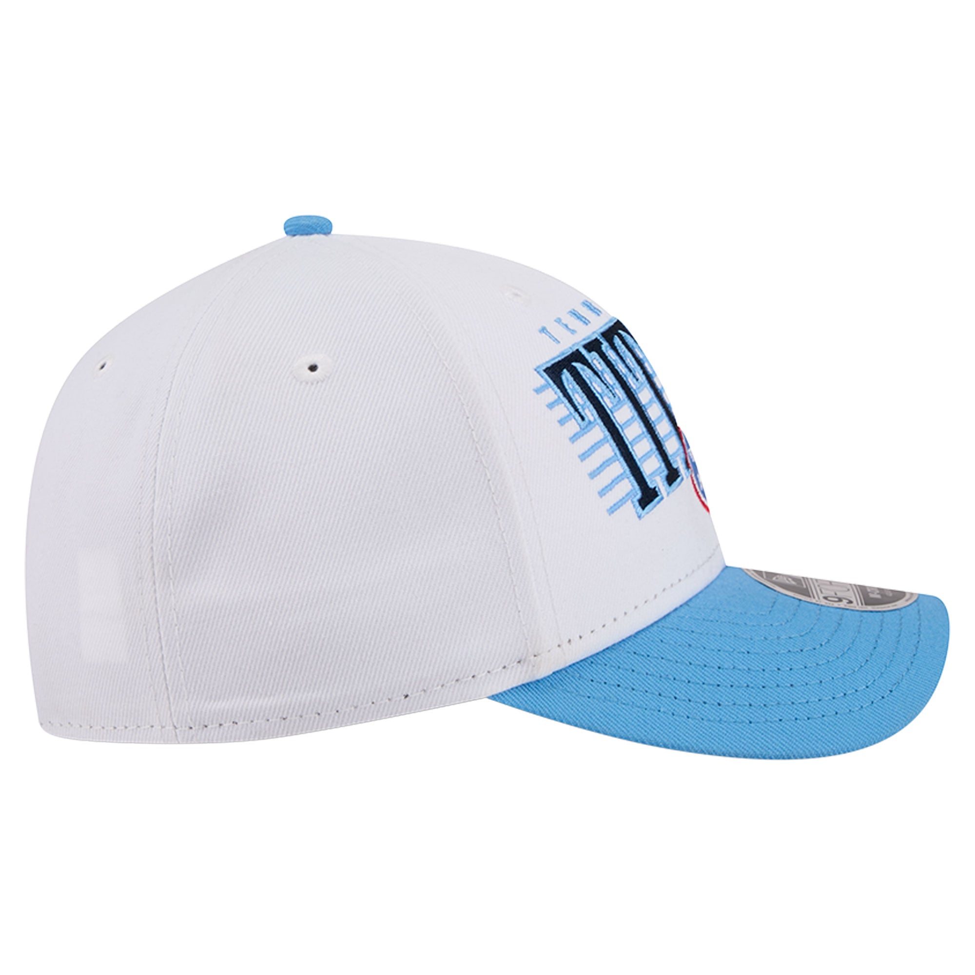 Casquette ajustable New Era blanche/bleu clair Tennessee Titans Loyal 9FORTY M-Crown pour homme