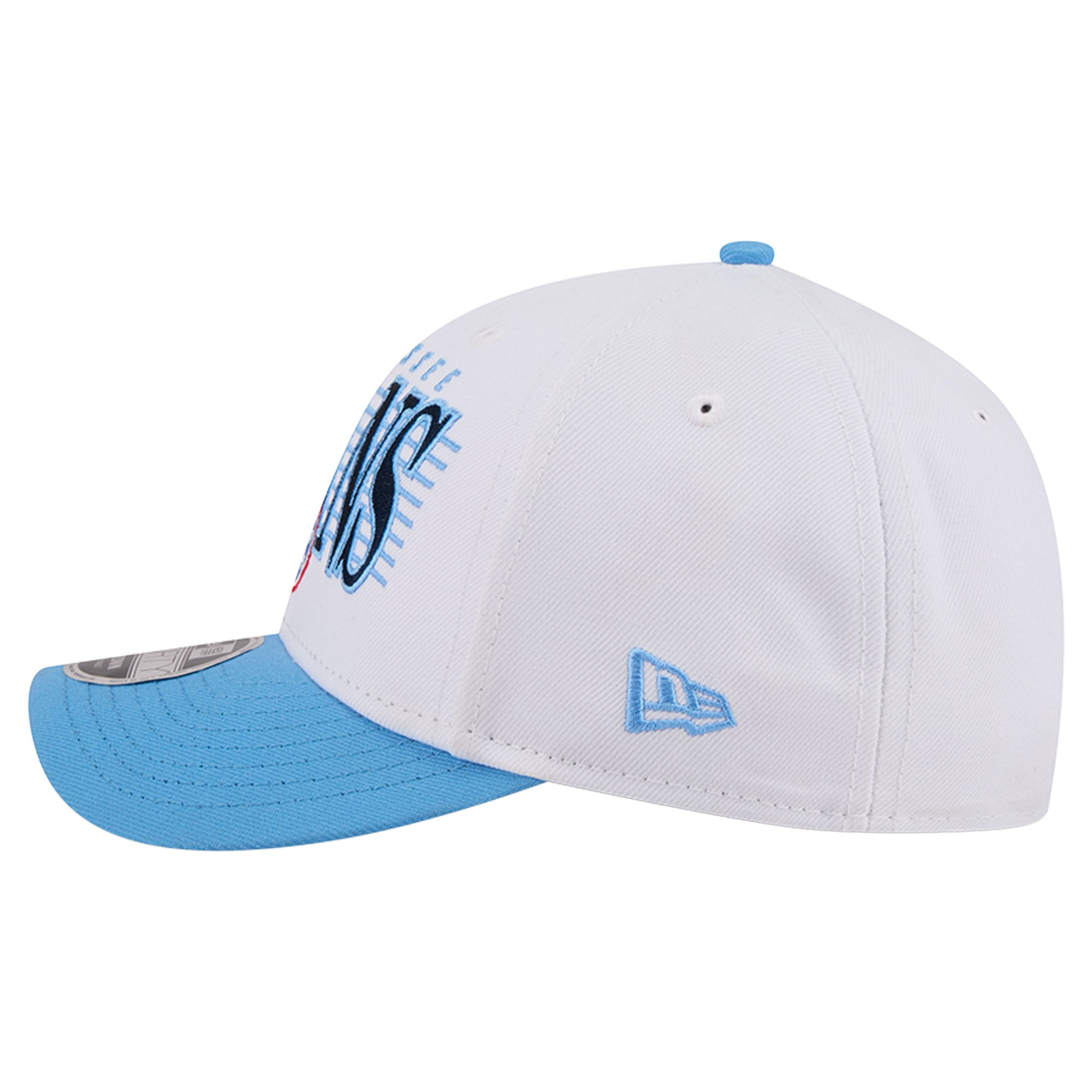 Casquette ajustable New Era blanche/bleu clair Tennessee Titans Loyal 9FORTY M-Crown pour homme