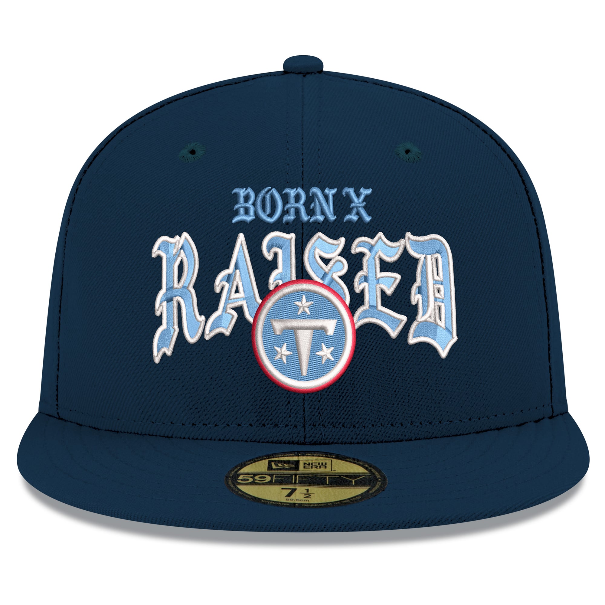 Casquette ajustée New Era x Born Raised bleu marine Tennessee Titans 59FIFTY pour homme