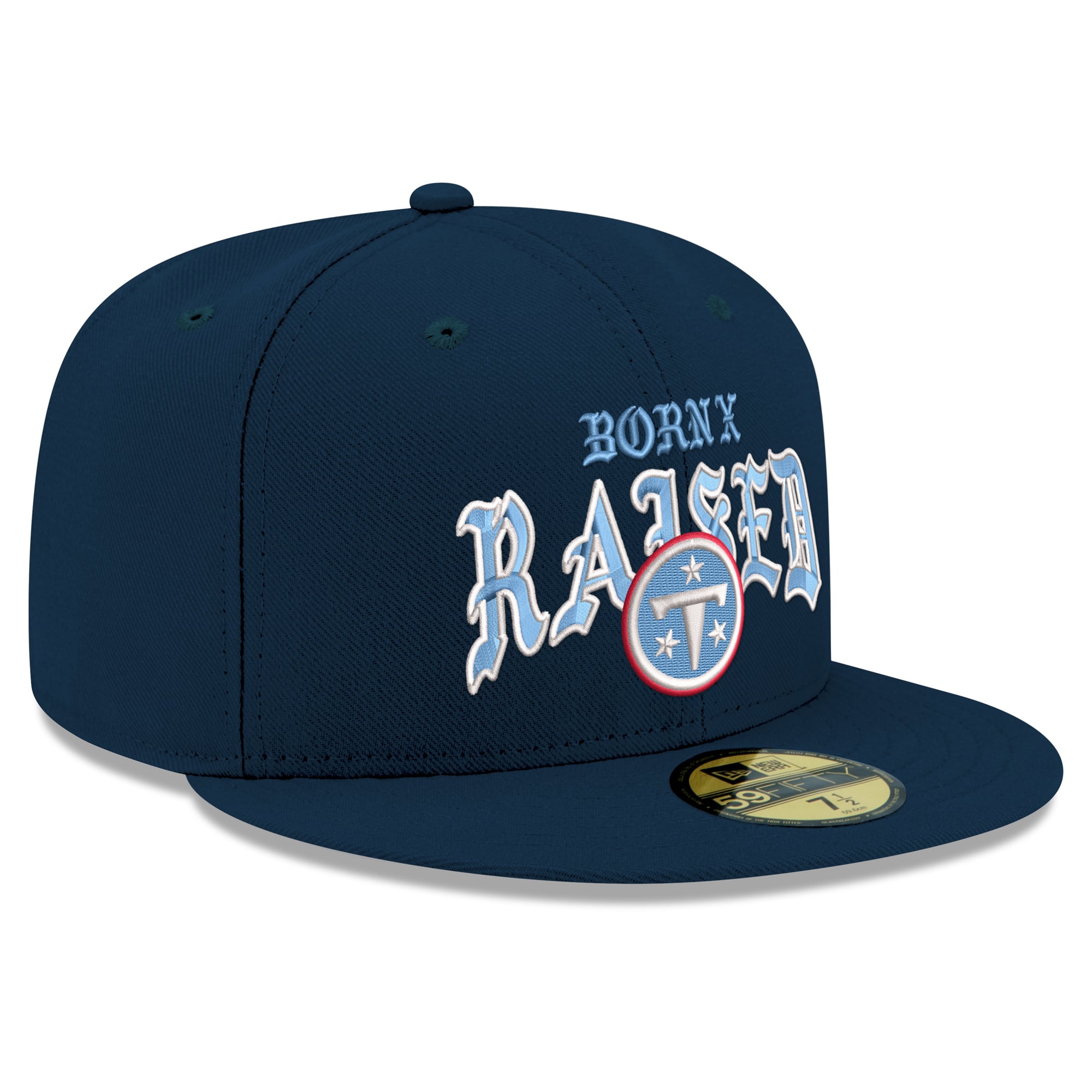 Casquette ajustée New Era x Born Raised bleu marine Tennessee Titans 59FIFTY pour homme