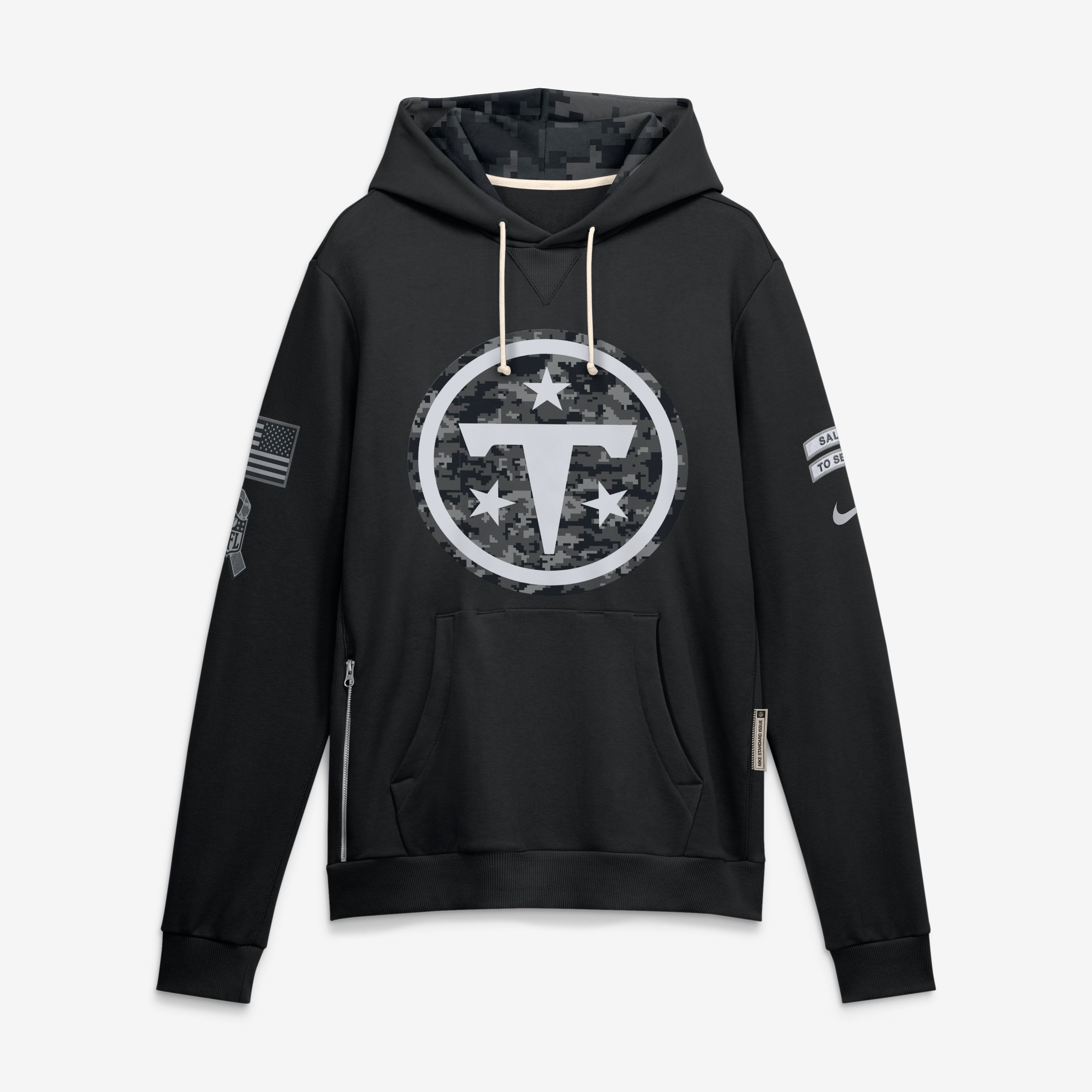 Sweat à capuche Nike noir Tennessee Titans 2026 Salute to Service Sideline Dri-FIT pour homme