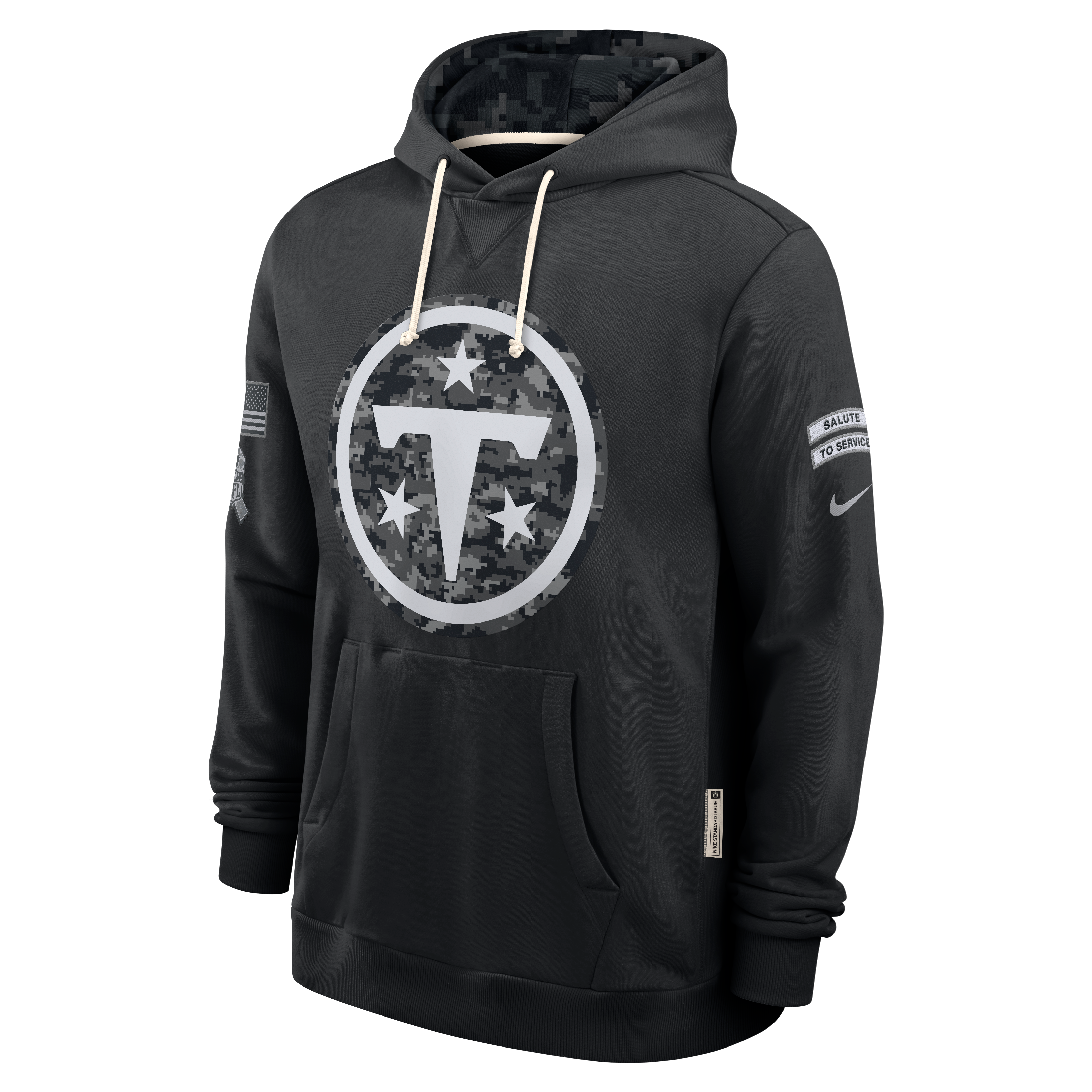 Sweat à capuche Nike noir Tennessee Titans 2026 Salute to Service Sideline Dri-FIT pour homme