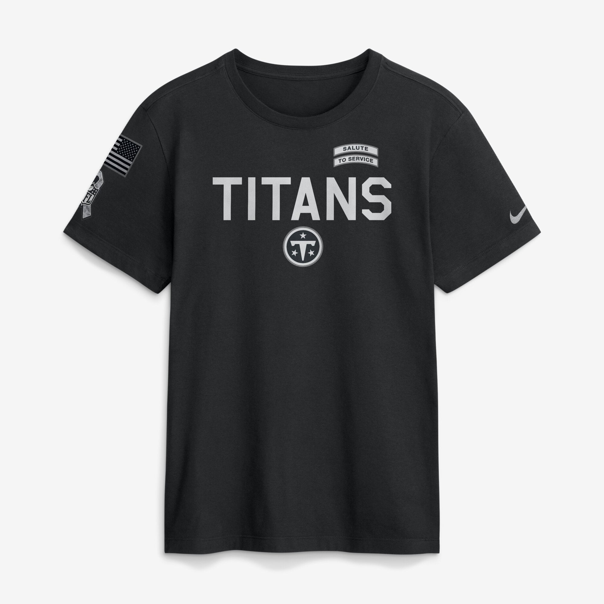 Men's Nike  Black Tennessee Titans 2026 Salute to Service Sideline Dri-FIT T-Shirt