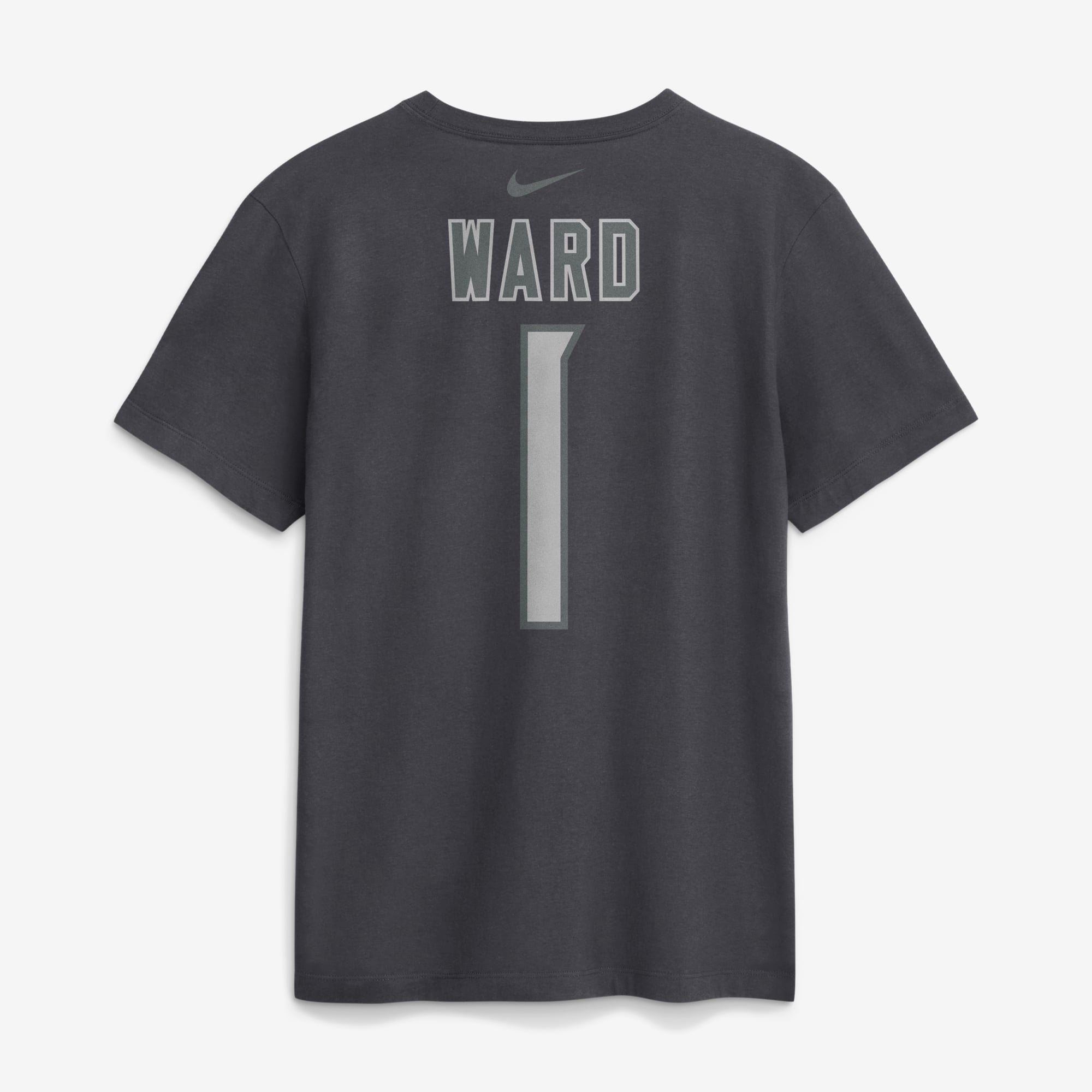 T-shirt Nike Cameron Ward anthracite Tennessee Titans pour homme, avec nom et numéro