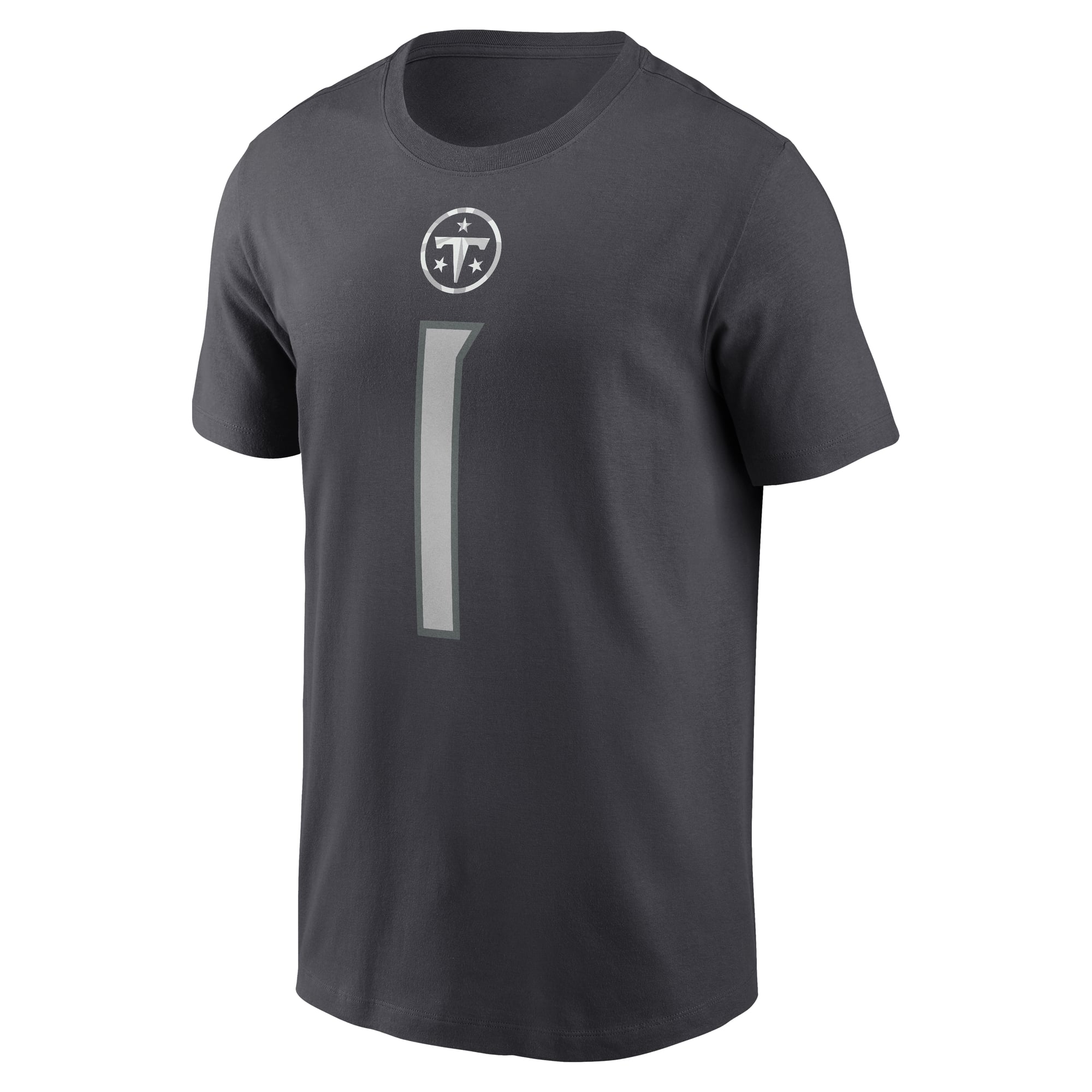 T-shirt Nike Cameron Ward anthracite Tennessee Titans pour homme, avec nom et numéro