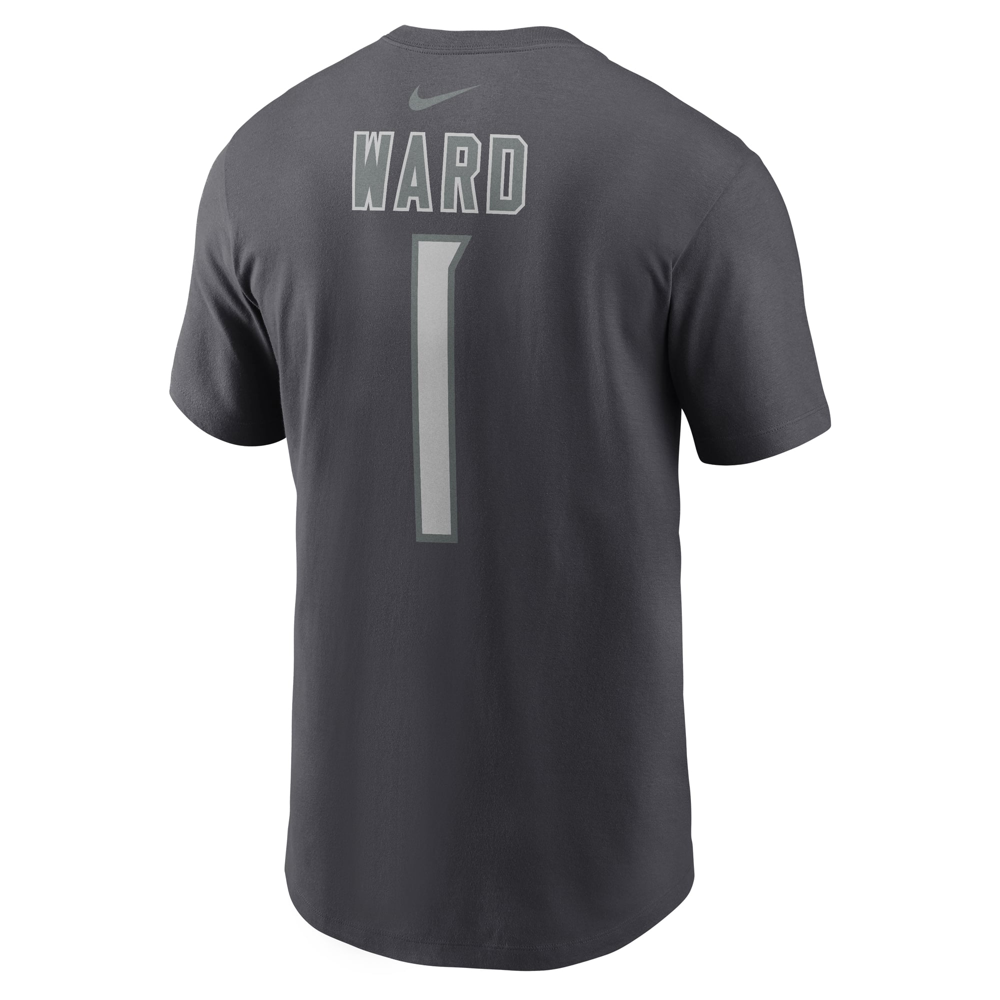 T-shirt Nike Cameron Ward anthracite Tennessee Titans pour homme, avec nom et numéro