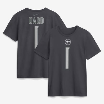 Cameron Ward Tennessee Titans Nike Name & Number T-Shirt - Anthracite
