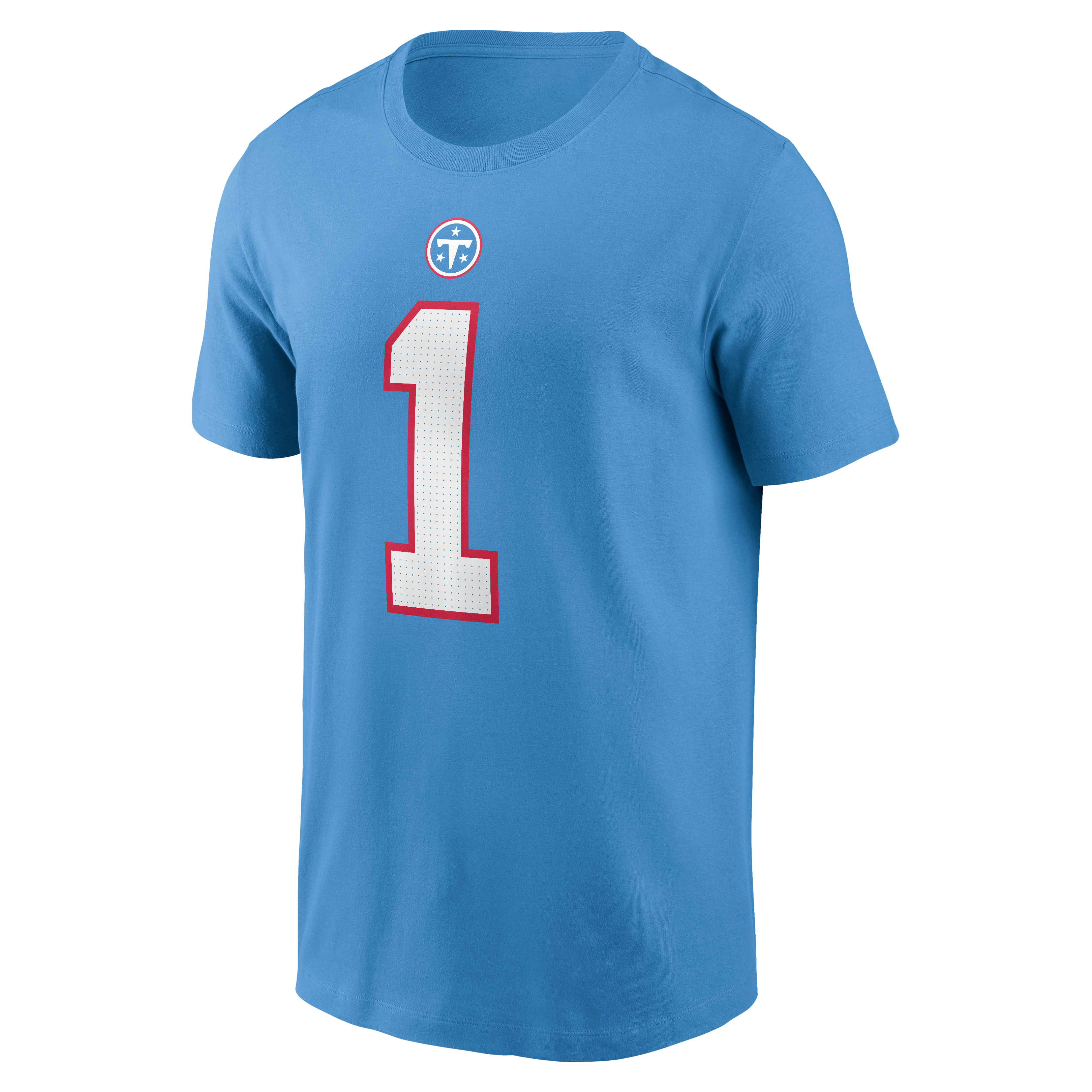 Men's Nike Cameron Ward Light Blue Tennessee Titans Name & Number T-Shirt