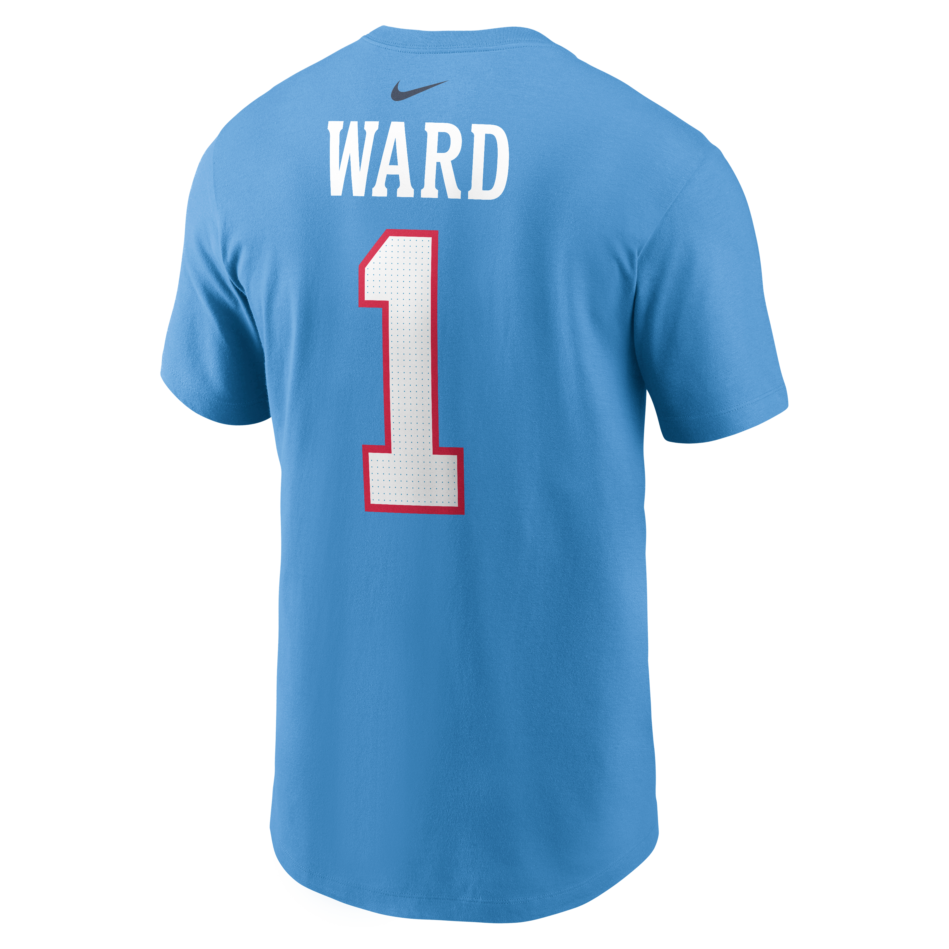 Men's Nike Cameron Ward Light Blue Tennessee Titans Name & Number T-Shirt