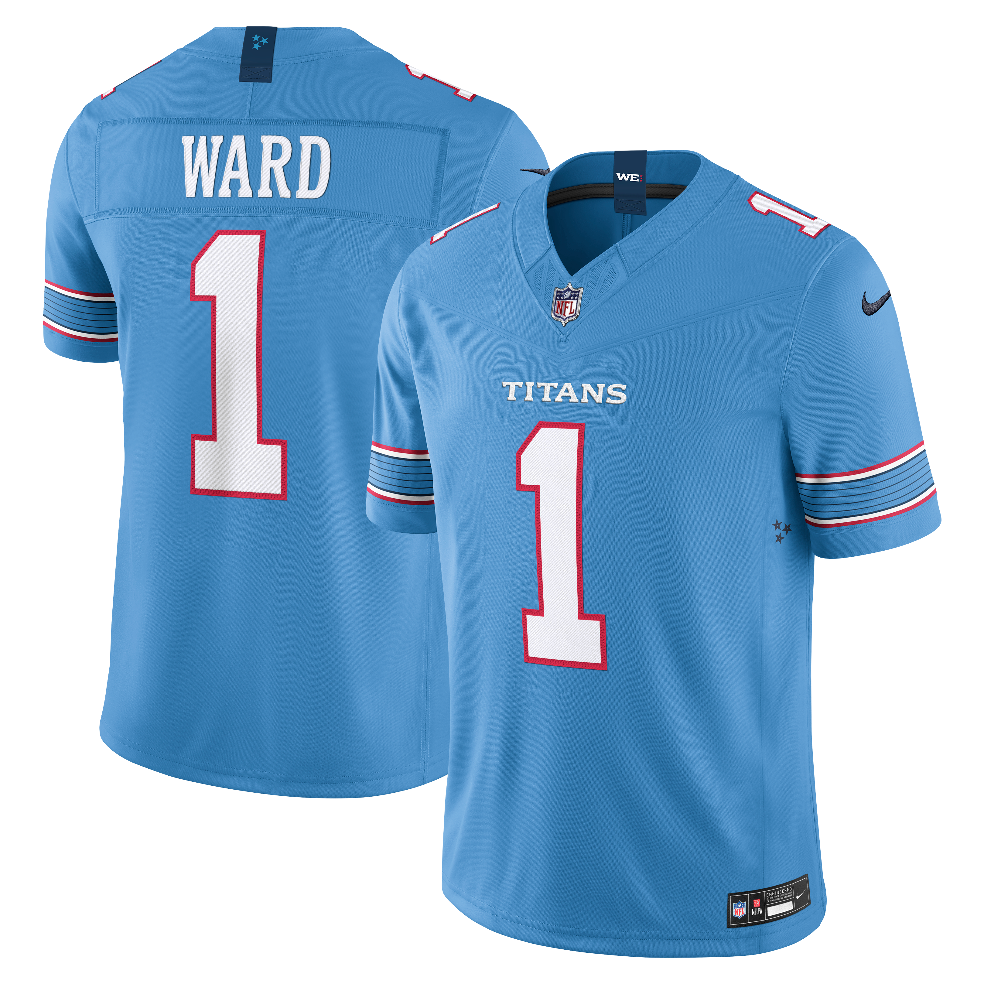 Men's Nike Cameron Ward White Tennessee Titans Vapor F.U.S.E. Stitched Limited Jersey