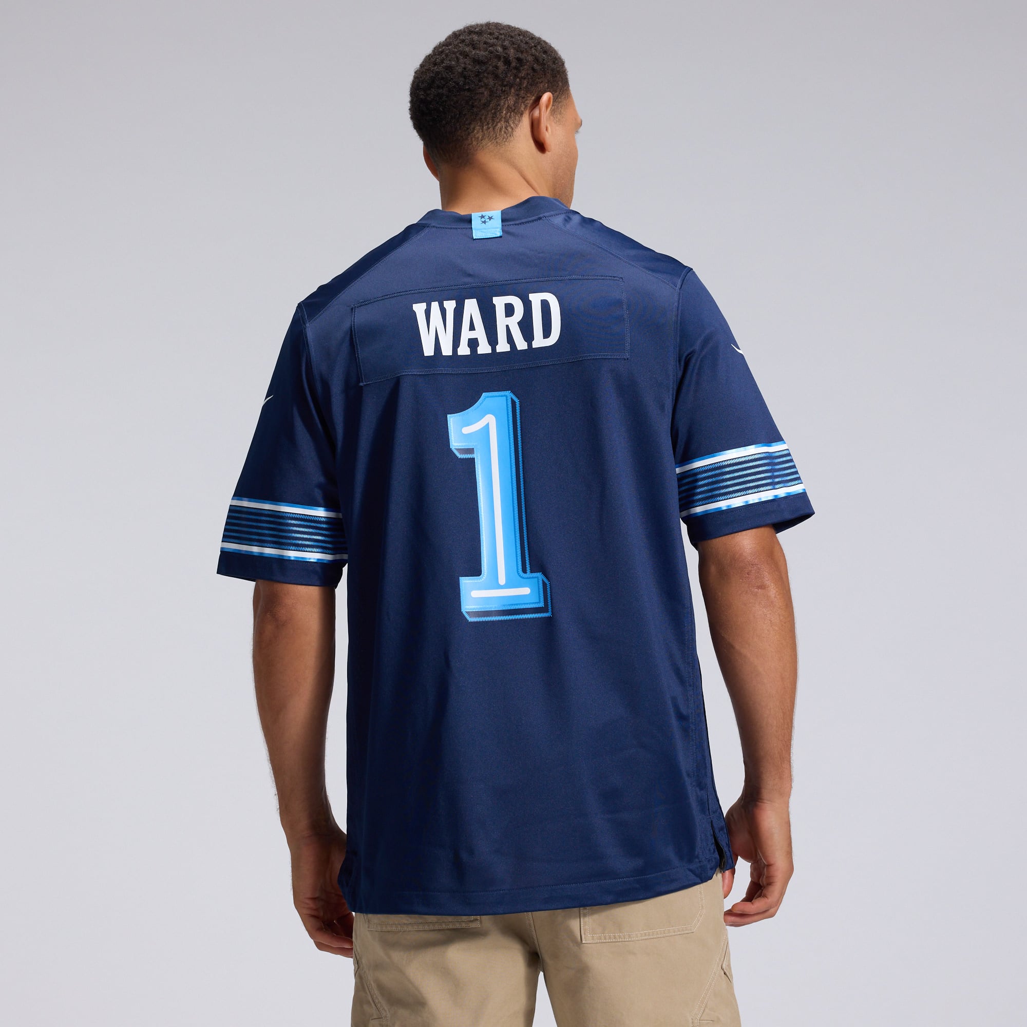 Men's Nike Cameron Ward Navy Tennessee Titans 2026 Rivalries Collection Game Jersey