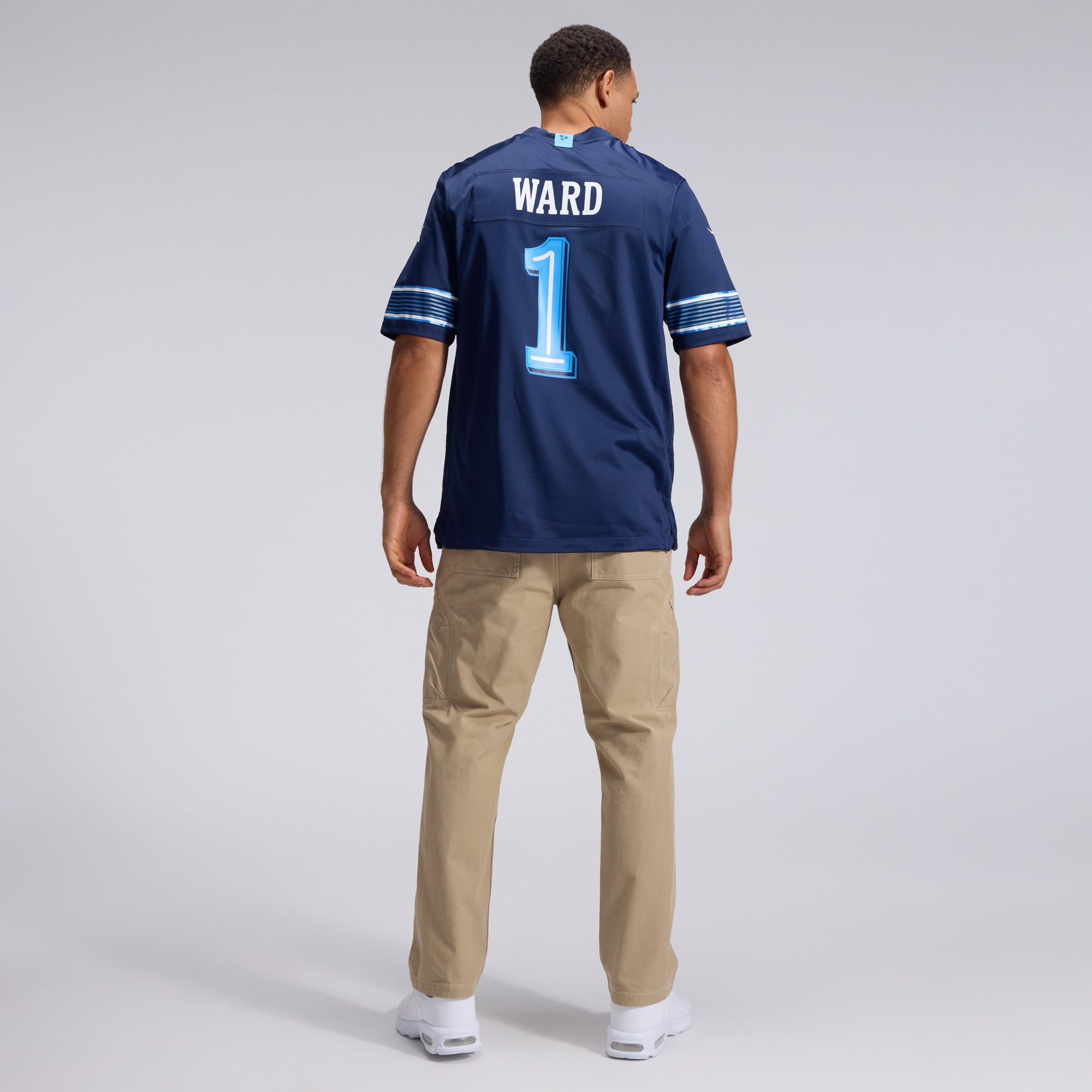 Men's Nike Cameron Ward Navy Tennessee Titans 2026 Rivalries Collection Game Jersey
