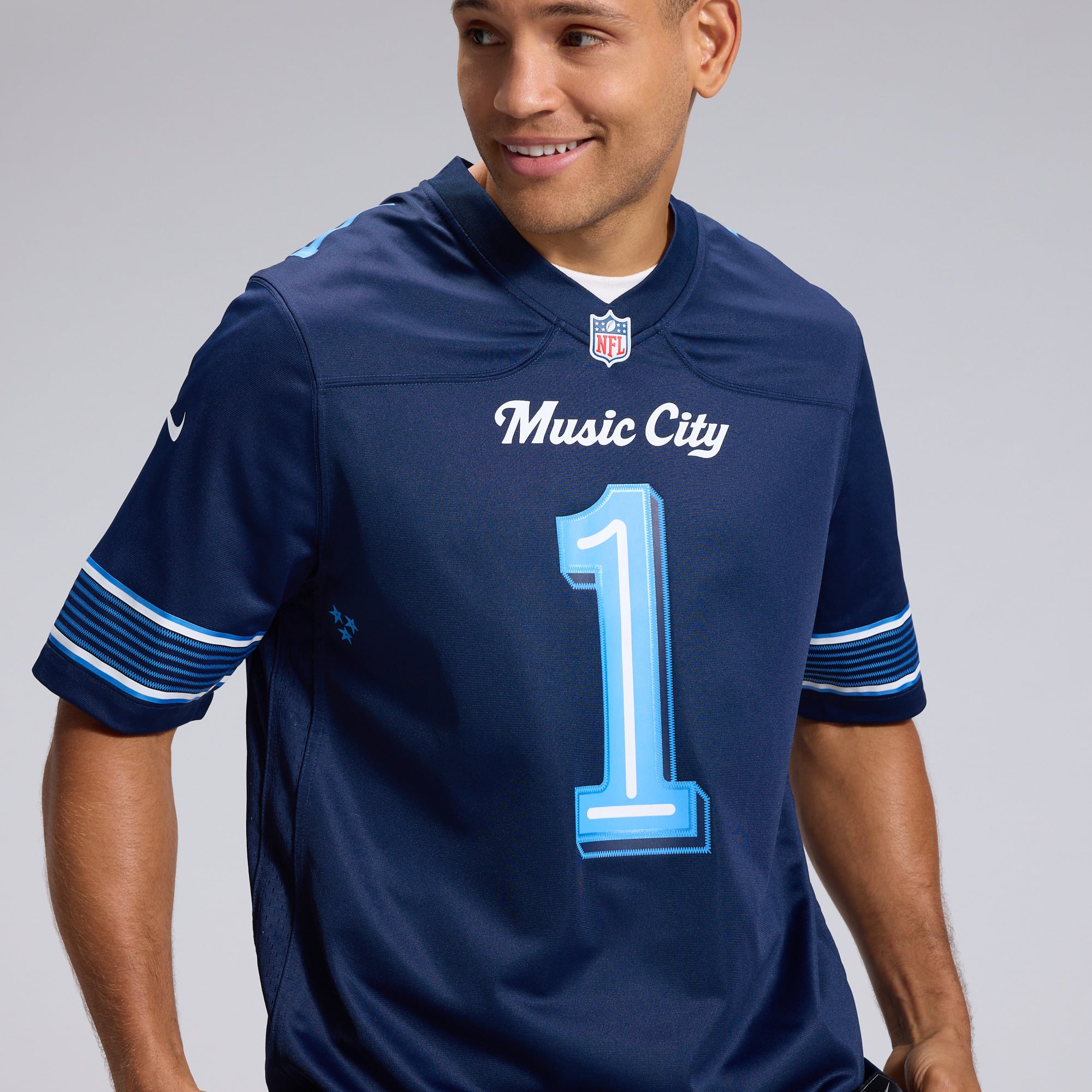 Men's Nike Cameron Ward Navy Tennessee Titans 2026 Rivalries Collection Game Jersey