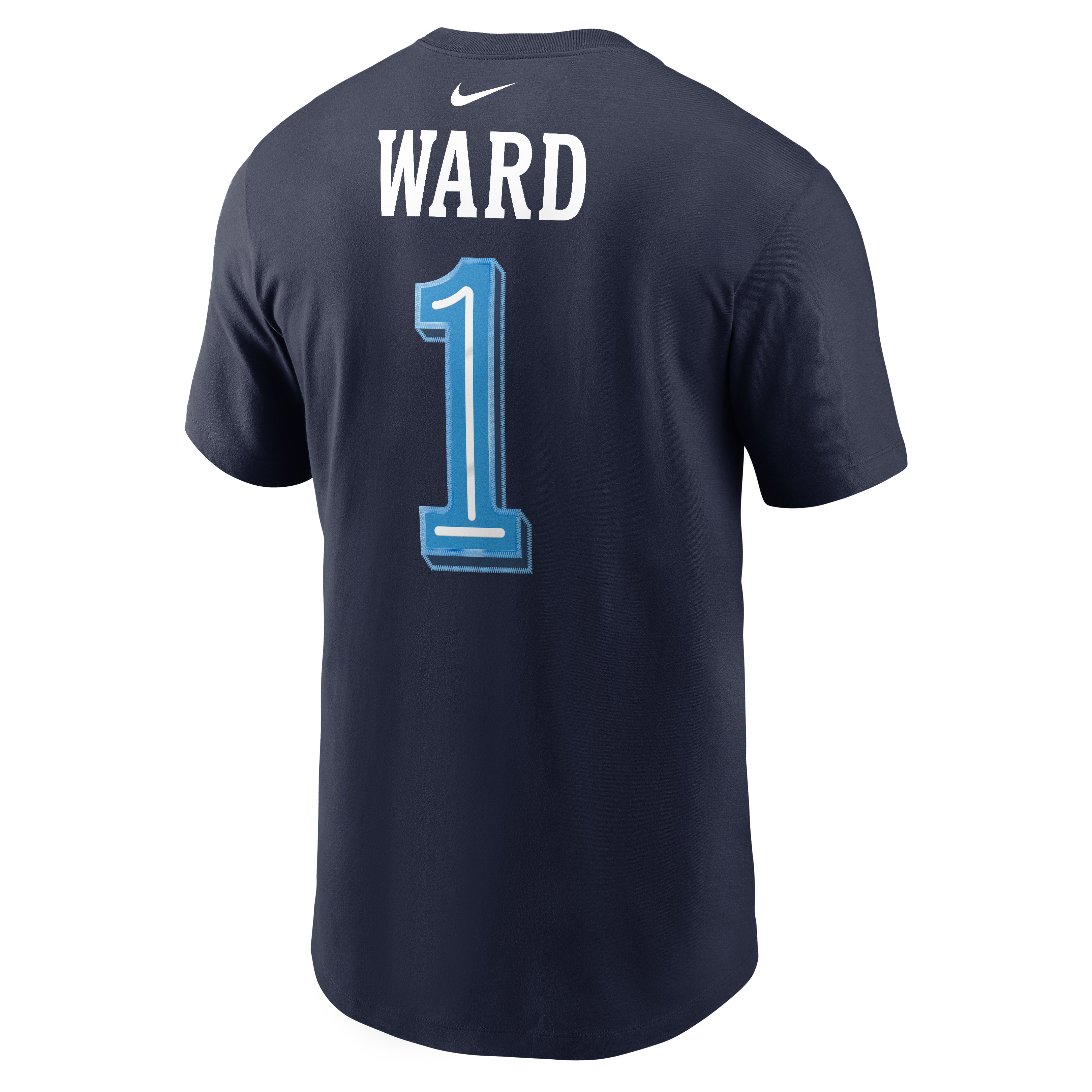 Men's Nike Cameron Ward Navy Tennessee Titans 2026 Rivalries Collection Player Name & Number T-Shirt